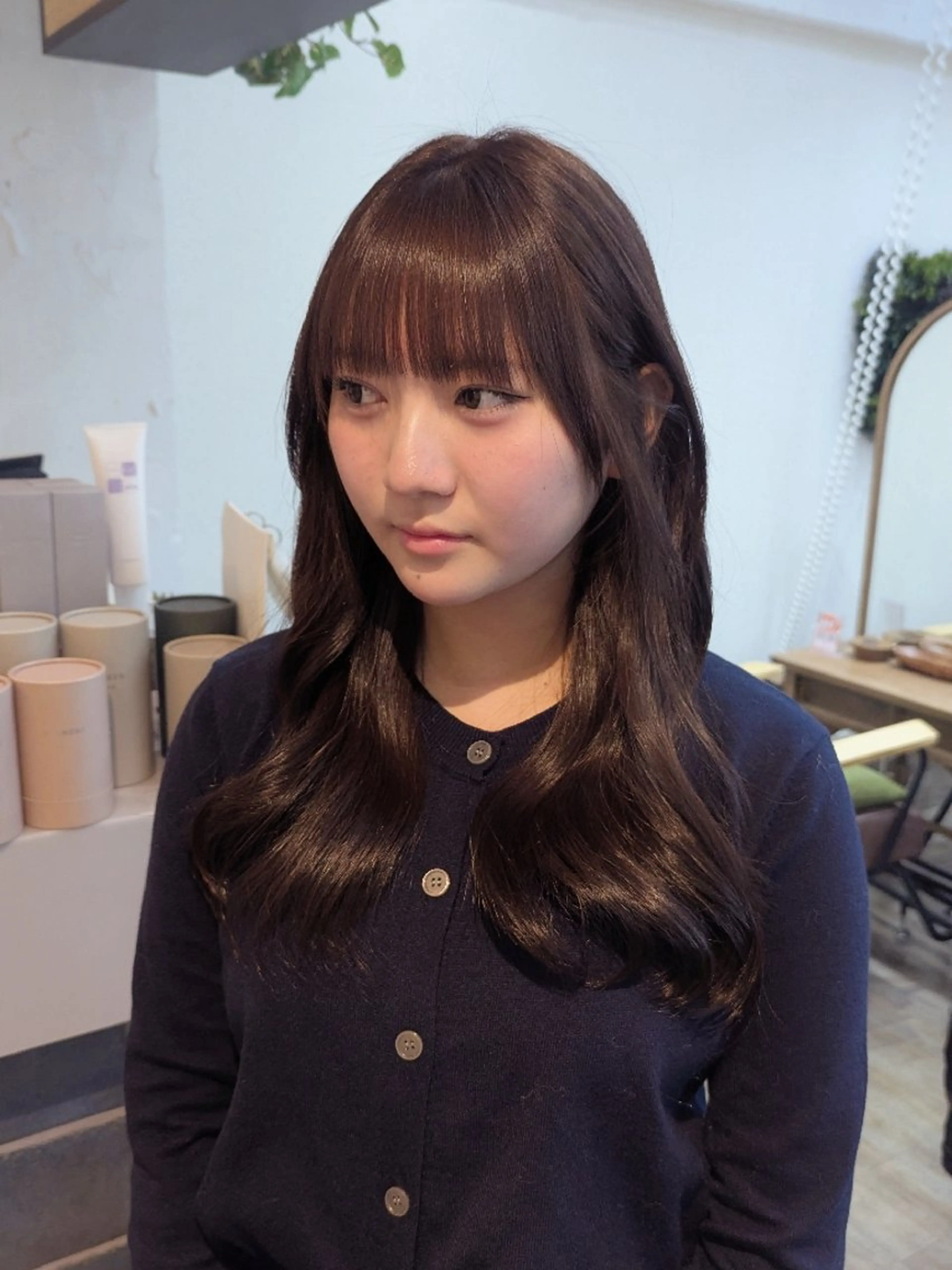 ロング カラー ベージュカラー ピンクカラー ピンクベージュ カット ヘアカラー 🏹MIYU￤うるつ やカラー/抜け感ヘアのヘアスタイル