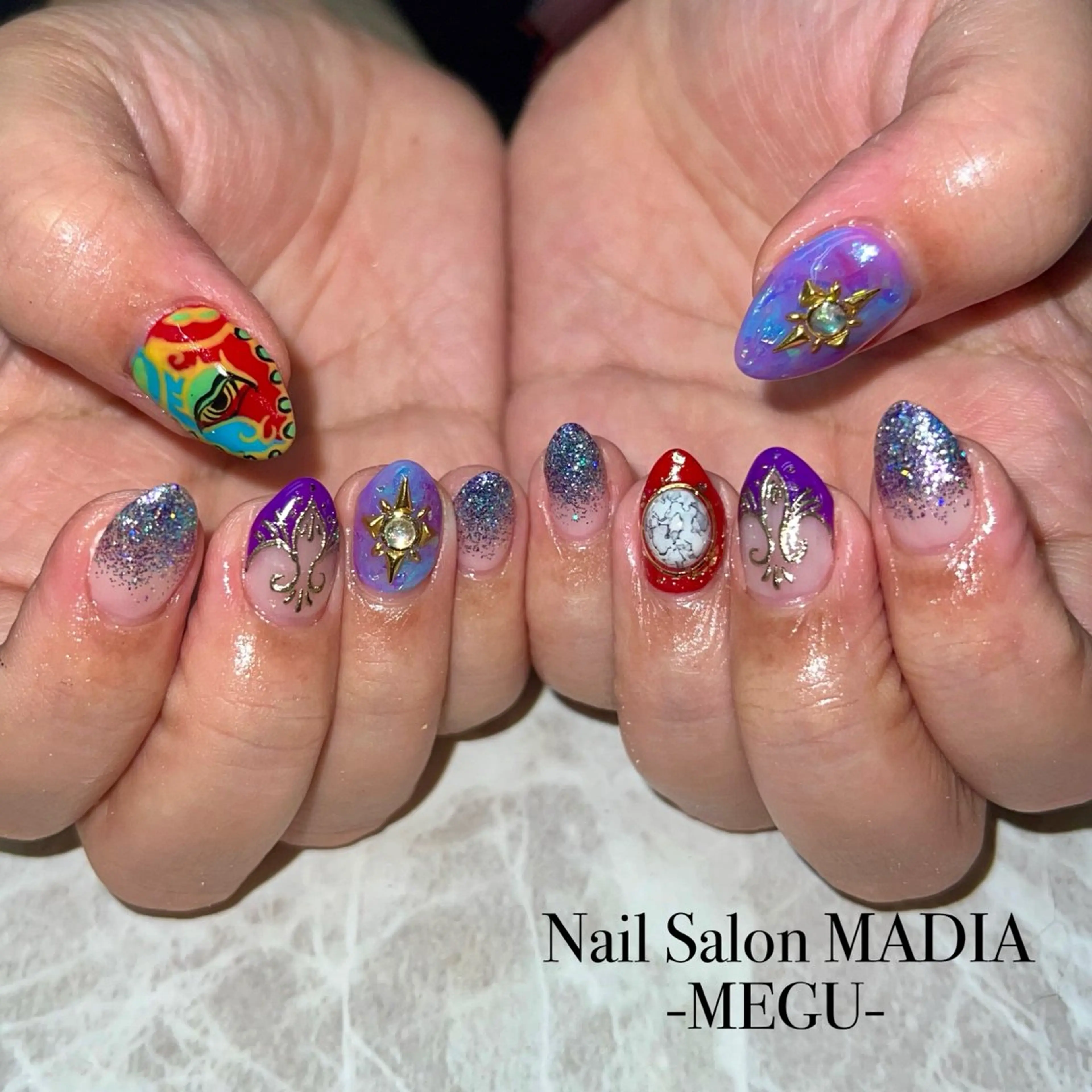 ネイル MADIA藤沢所属・MADIA MEGUのネイルデザイン