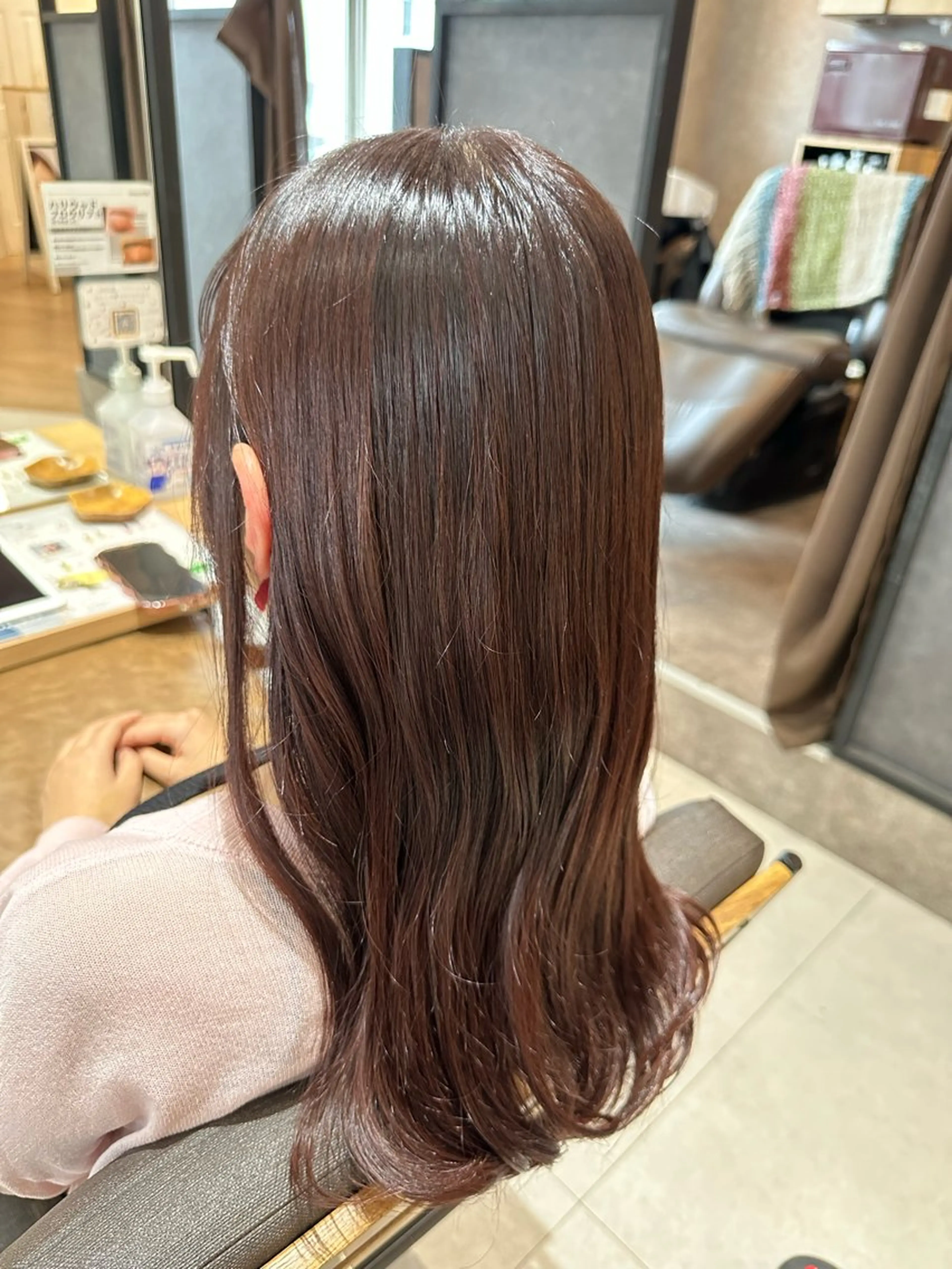 ロング カラー ブラウンカラー ココアブラウン 🍜のばた 🍜のヘアスタイル