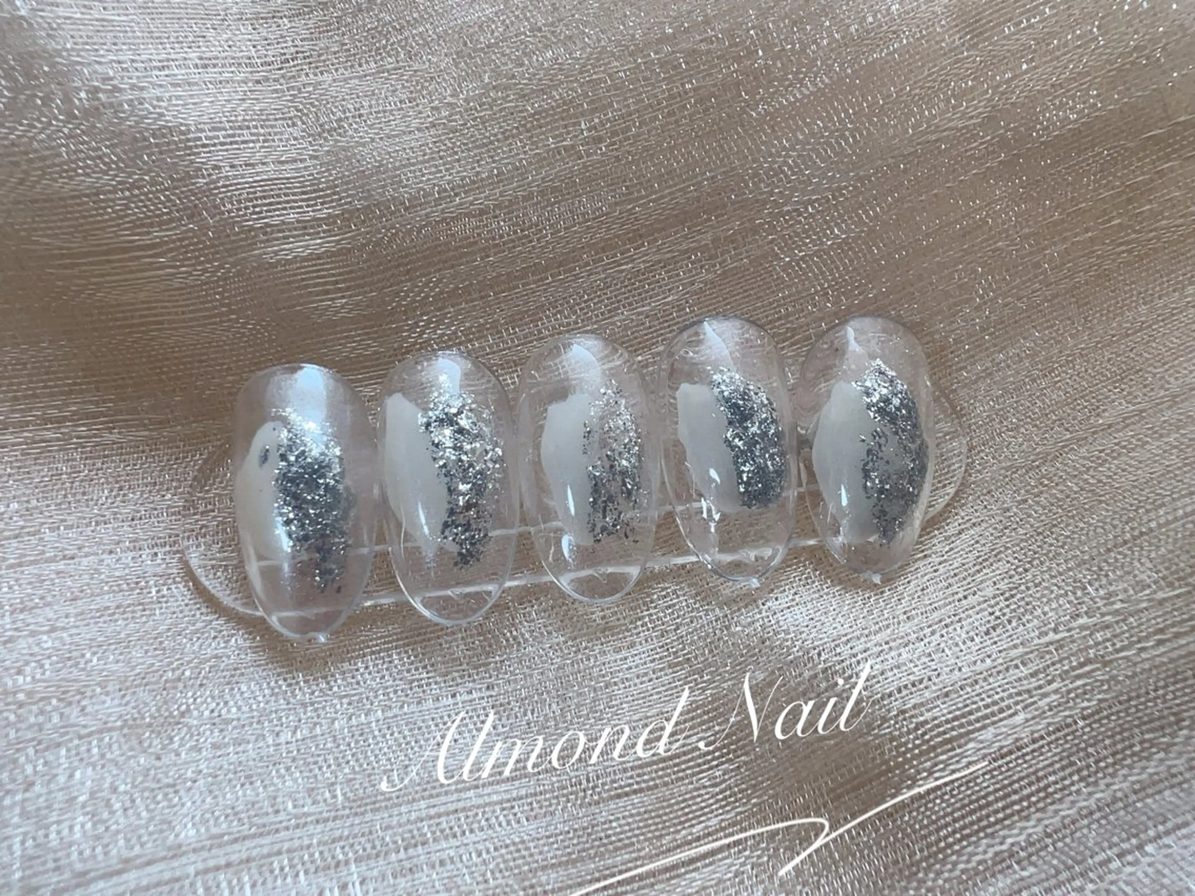 ネイル 長さ出し フラッシュネイル フットネイル フレンチネイル ジェルネイル ハンドネイル Almond Nail 亀戸のネイルデザイン