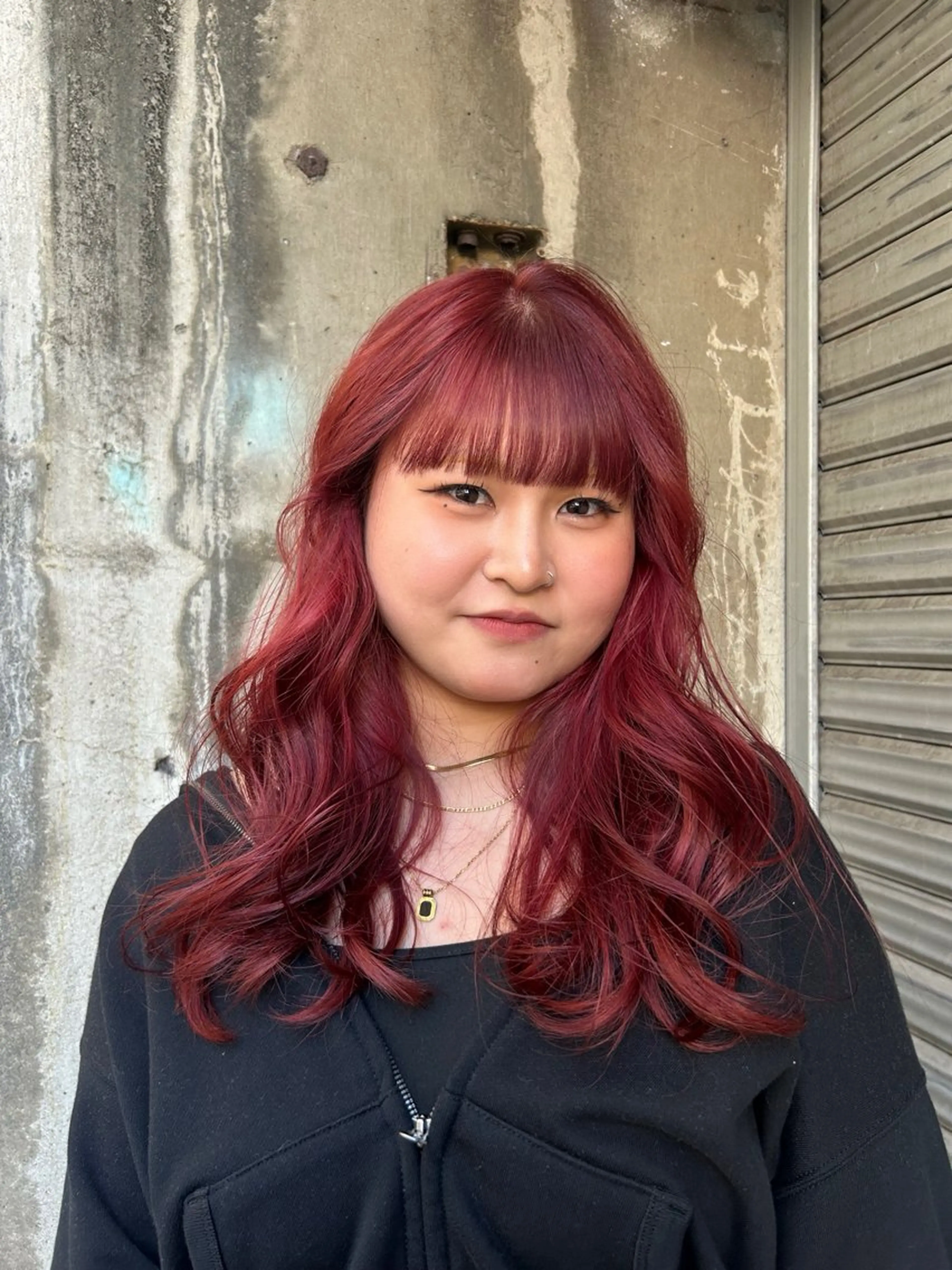 ミディアム ヘアカラー ayano/パーマ/ 暖色カラーのヘアスタイル