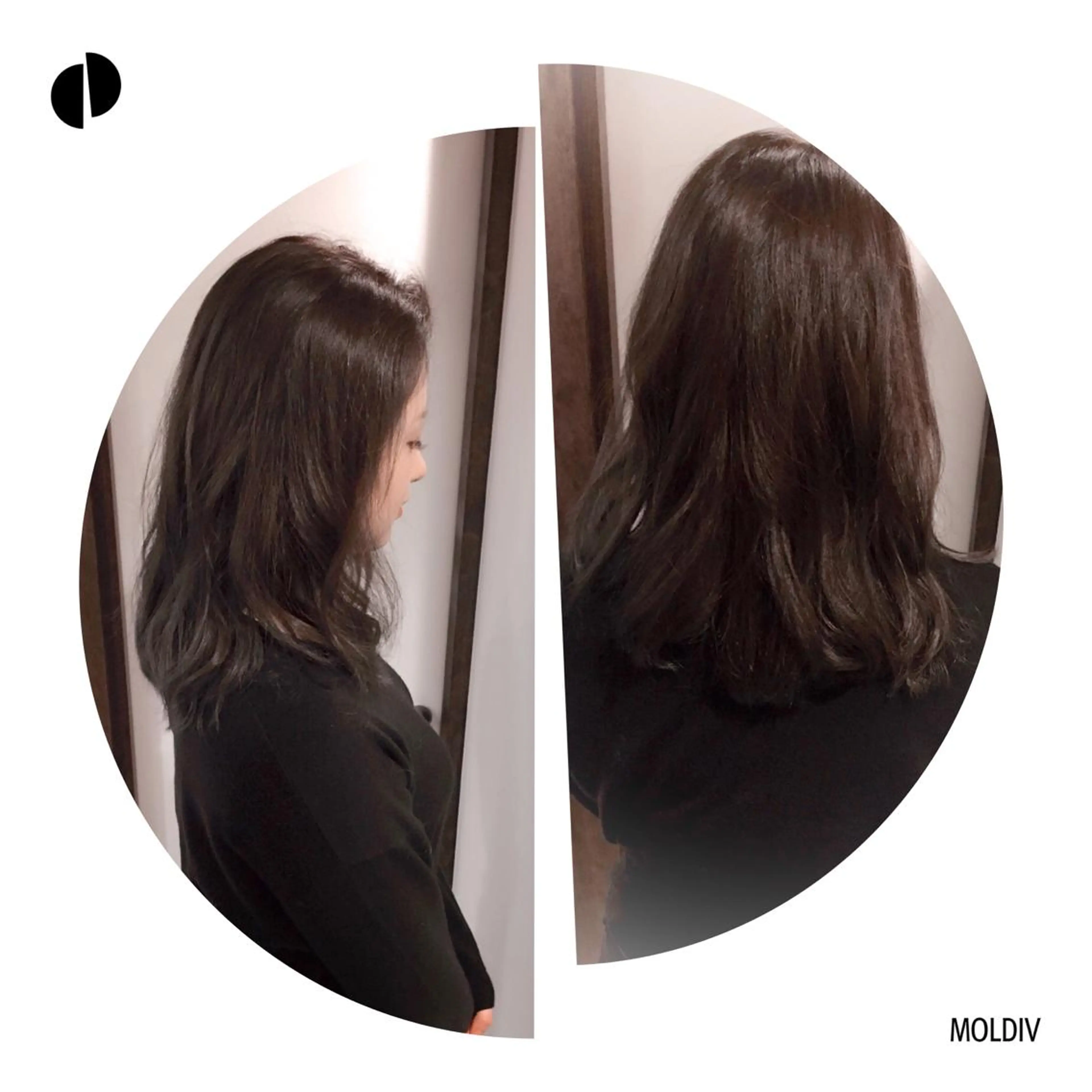 セミロング カラー ネイビーカラー ✨縮毛矯正✨髪質改善 ナカシマ ユミのヘアスタイル