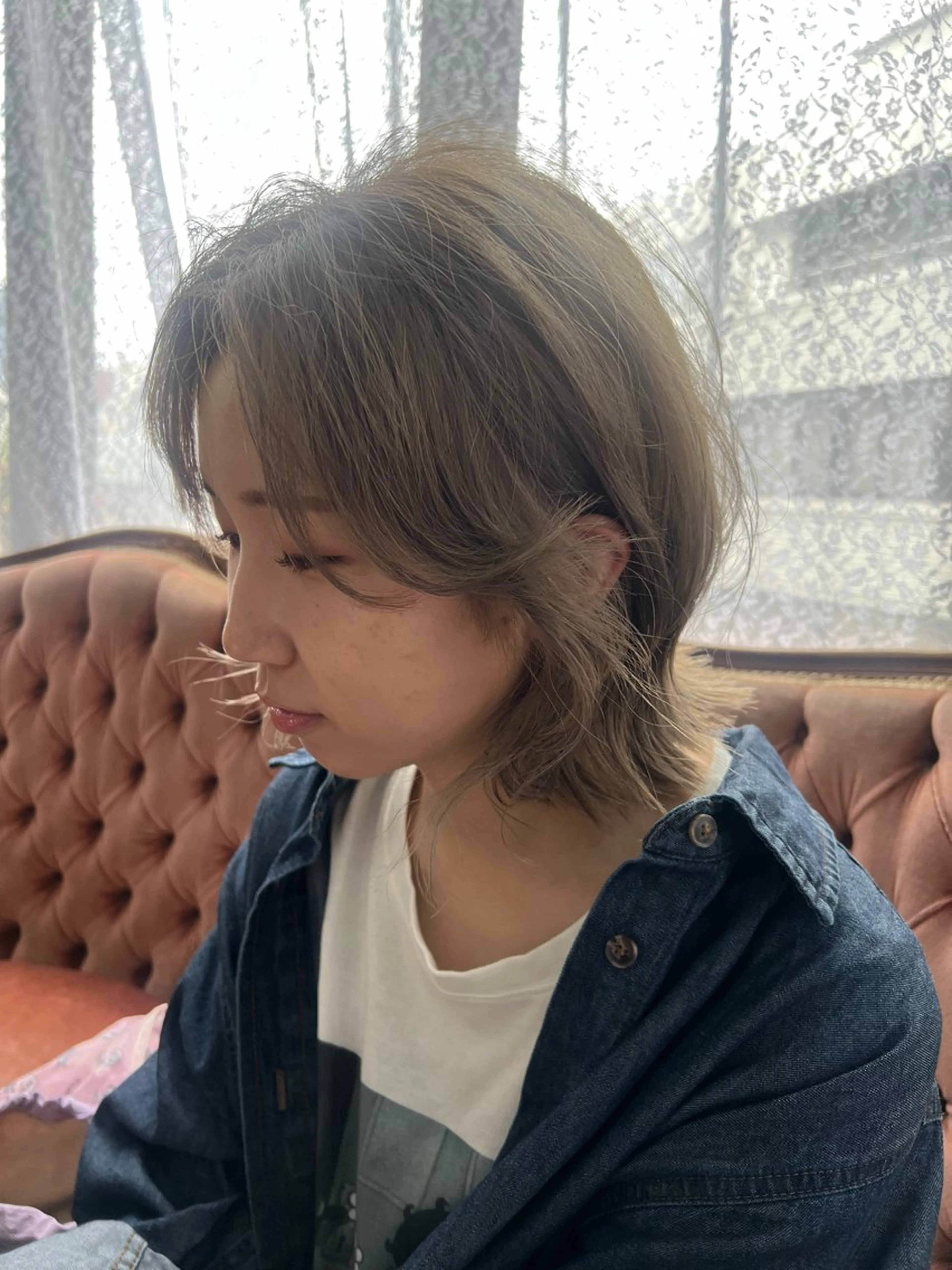 ショート カット ヘアカラー トリートメント 紙屋町ショート /ボブ　パーマ河内蓮のヘアスタイル