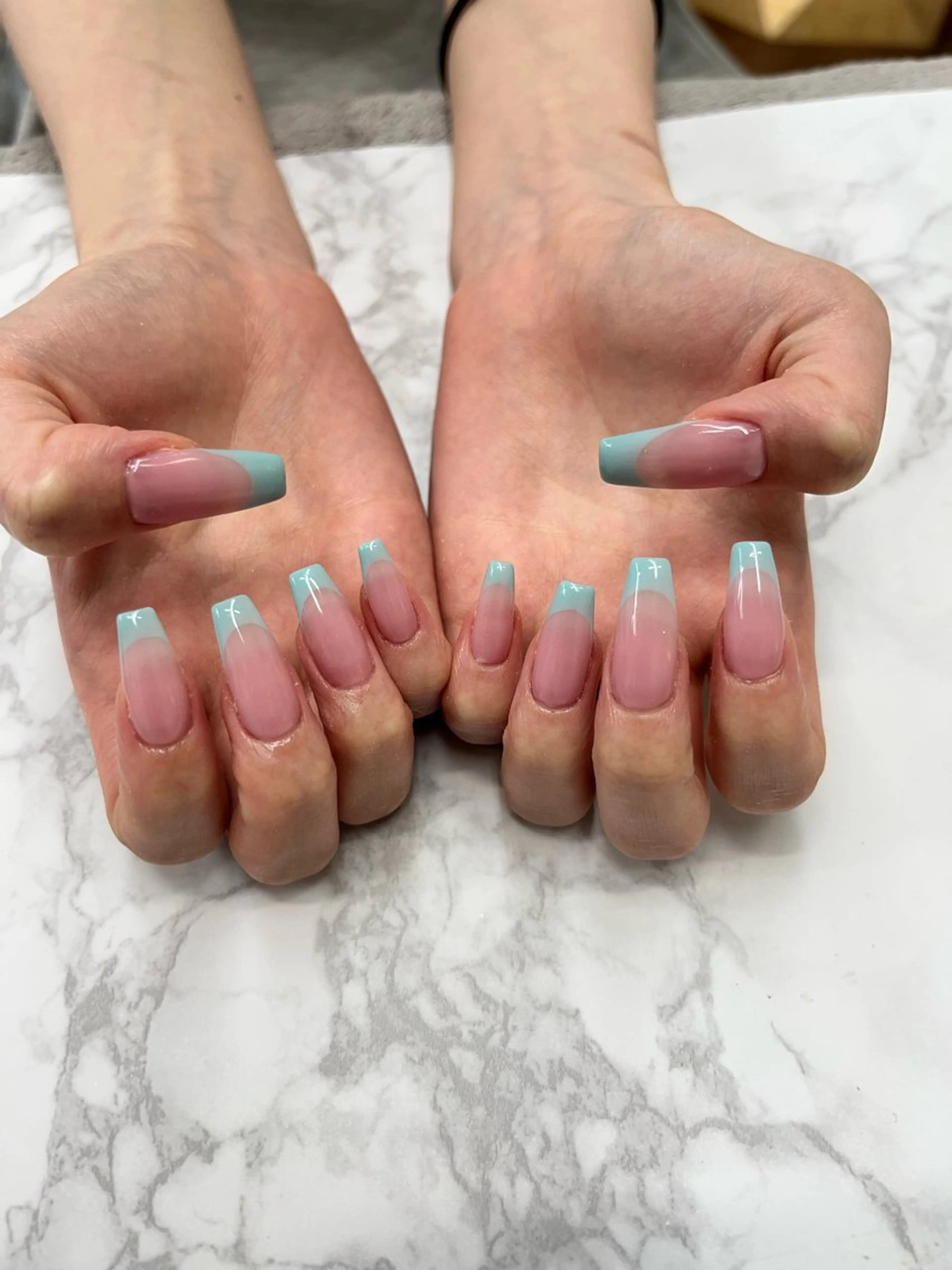 ネイル フレンチネイル ワンカラーネイル éclat-nail salon-所属・松本 ゆみかのネイルデザイン