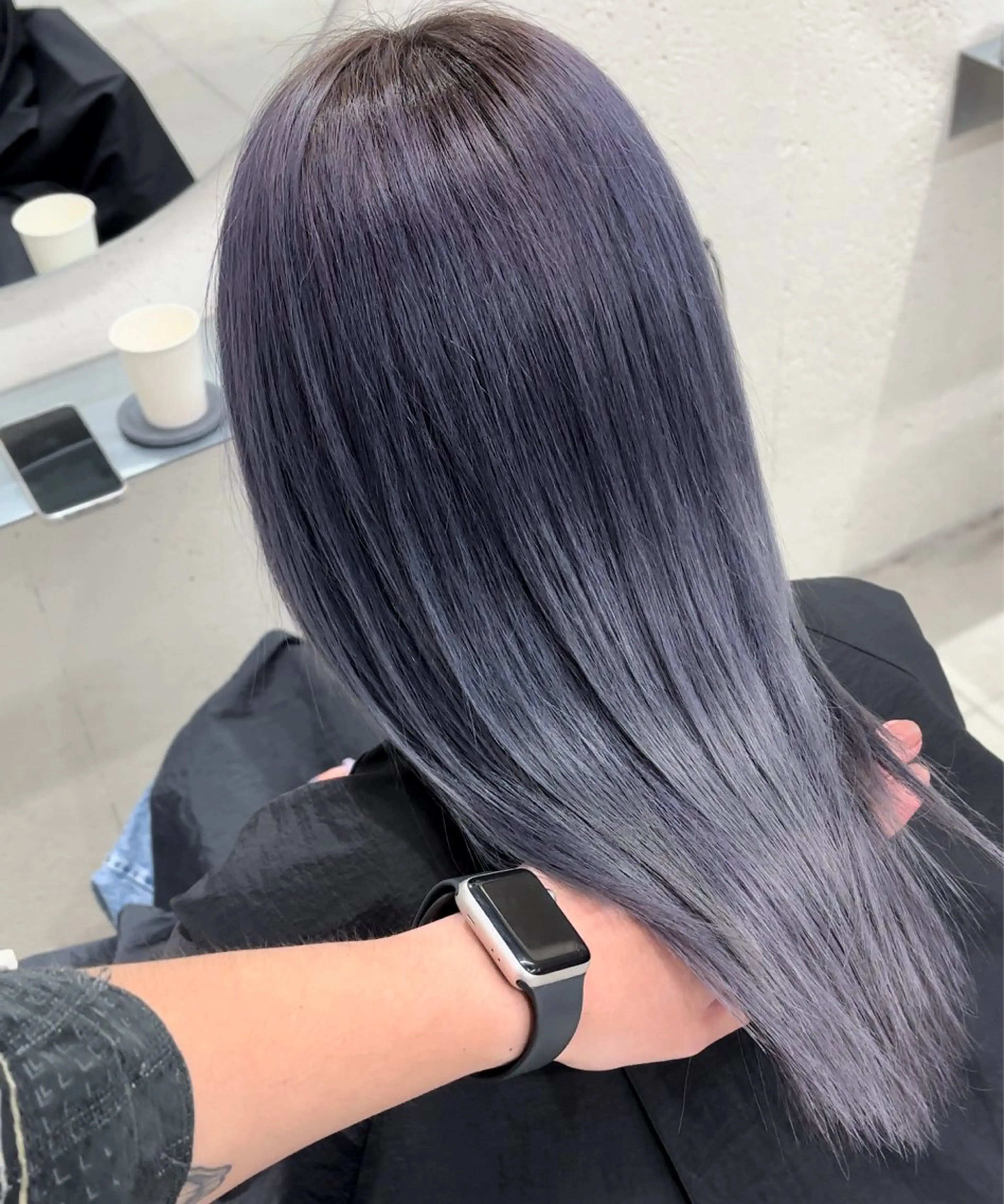 ミディアム カラー ブリーチ ラベンダーカラー オカベ ショウマのヘアスタイル