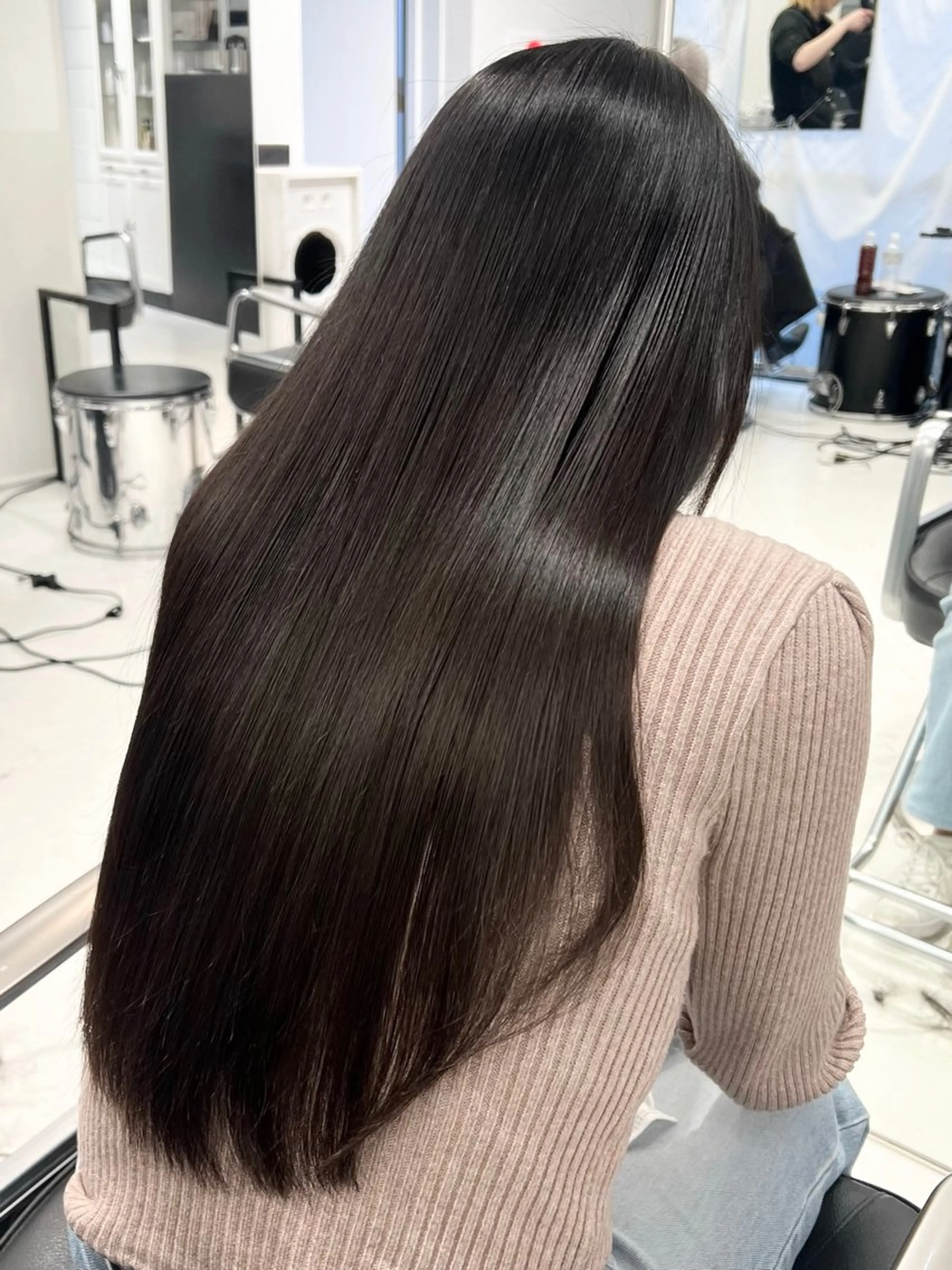 セミロング カット 縮毛矯正 トリートメント HARU//原宿🤍 リピート率NO.1のヘアスタイル