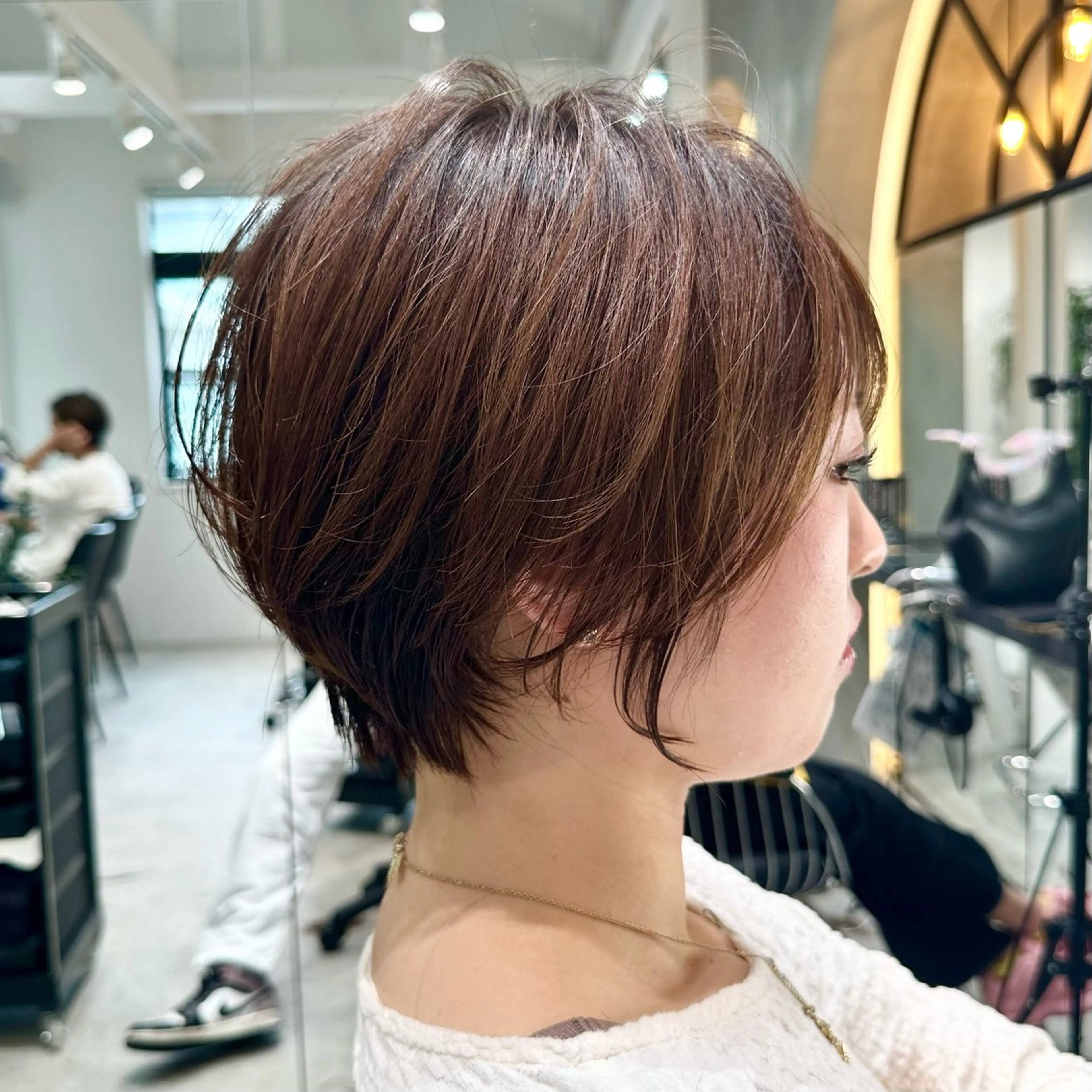 ショート ショートヘア 小顔カット カット ヘアカラー トリートメント ヘッドスパ taiga ショート /レイヤー/矯正🌈のヘアスタイル