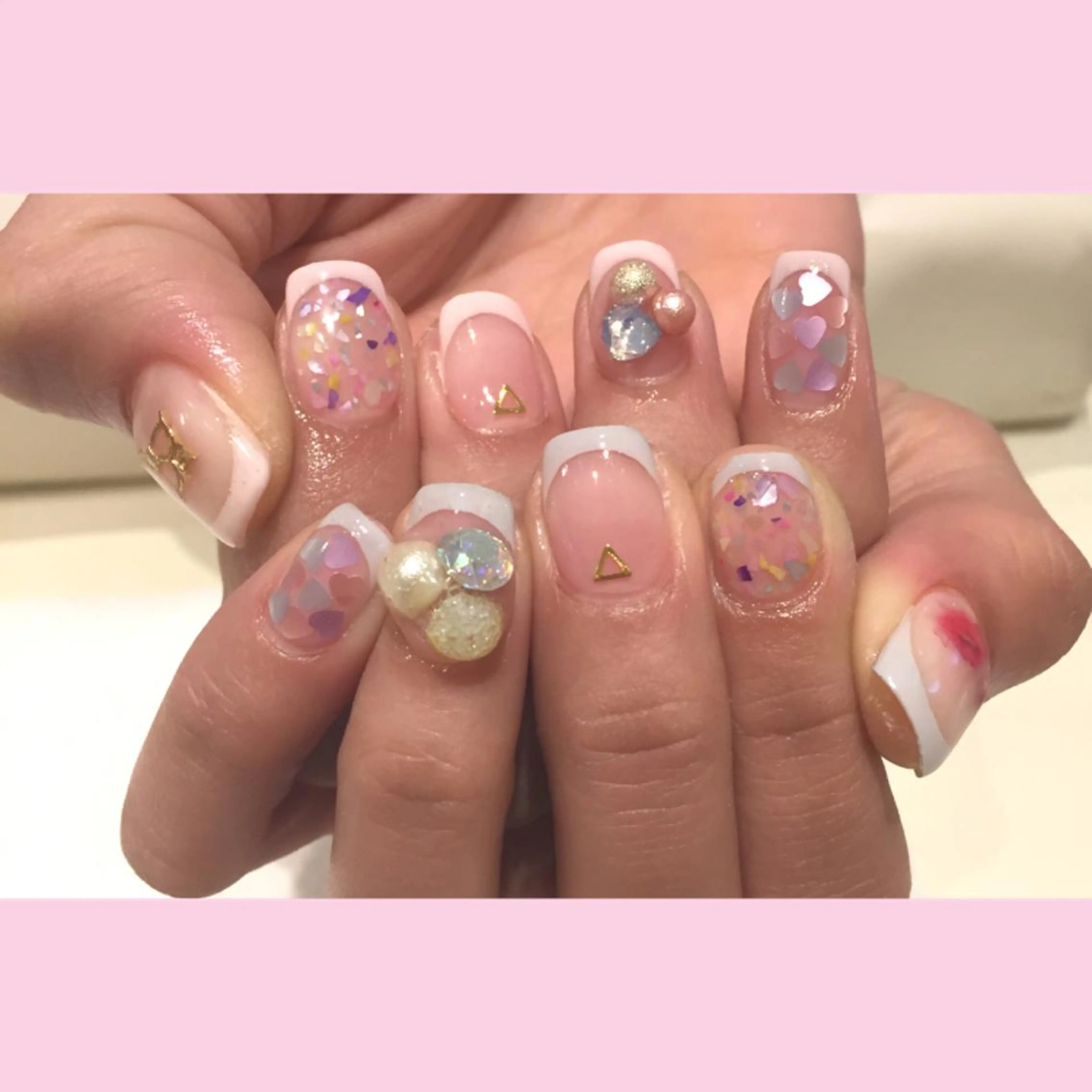 ネイル パステルネイル 春ネイル スクエアネイル gotoday新宿店所属・鈴木 ゆいのネイルデザイン