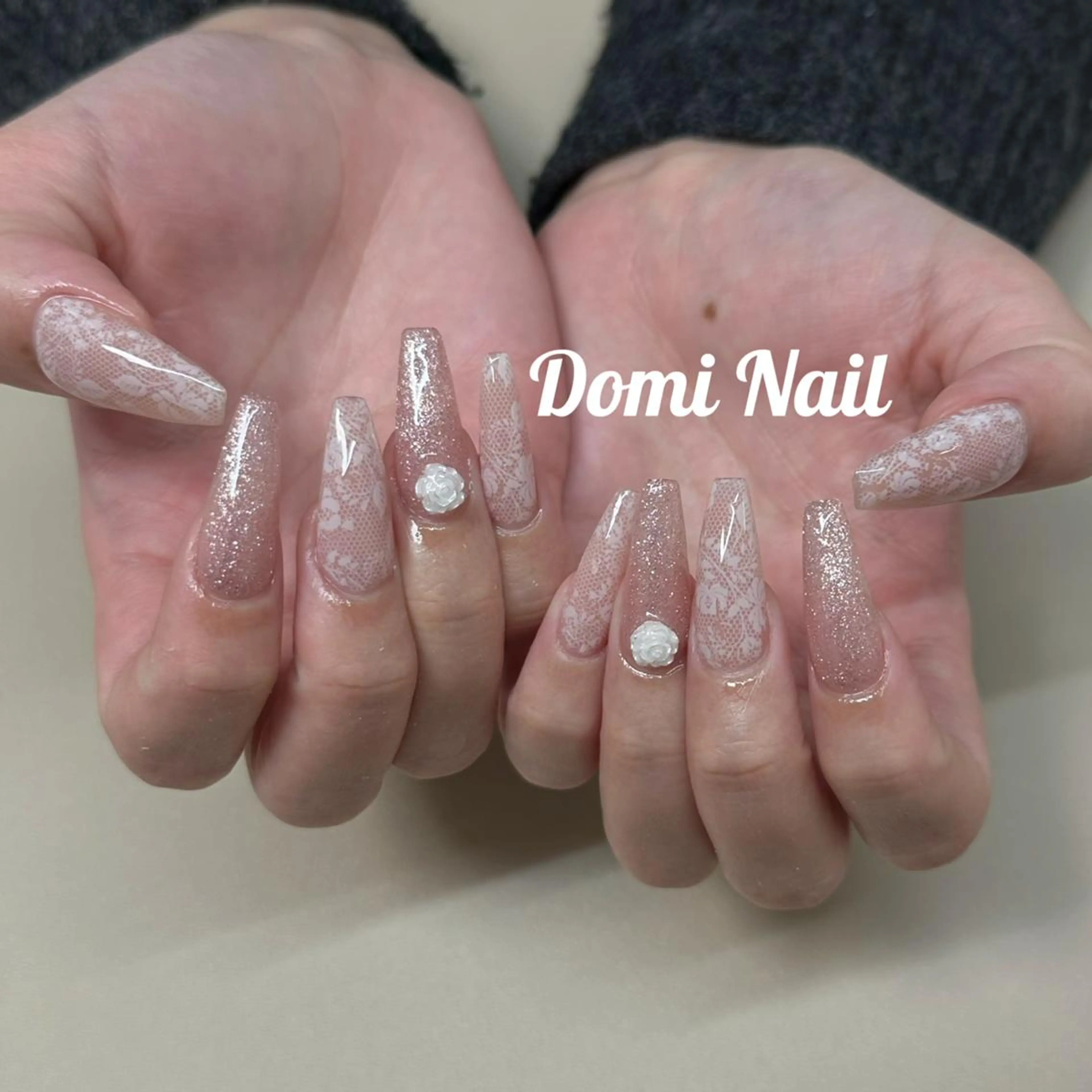 ネイル レース ネイルチップ ハンドネイル Domi Nail Salonのネイルデザイン