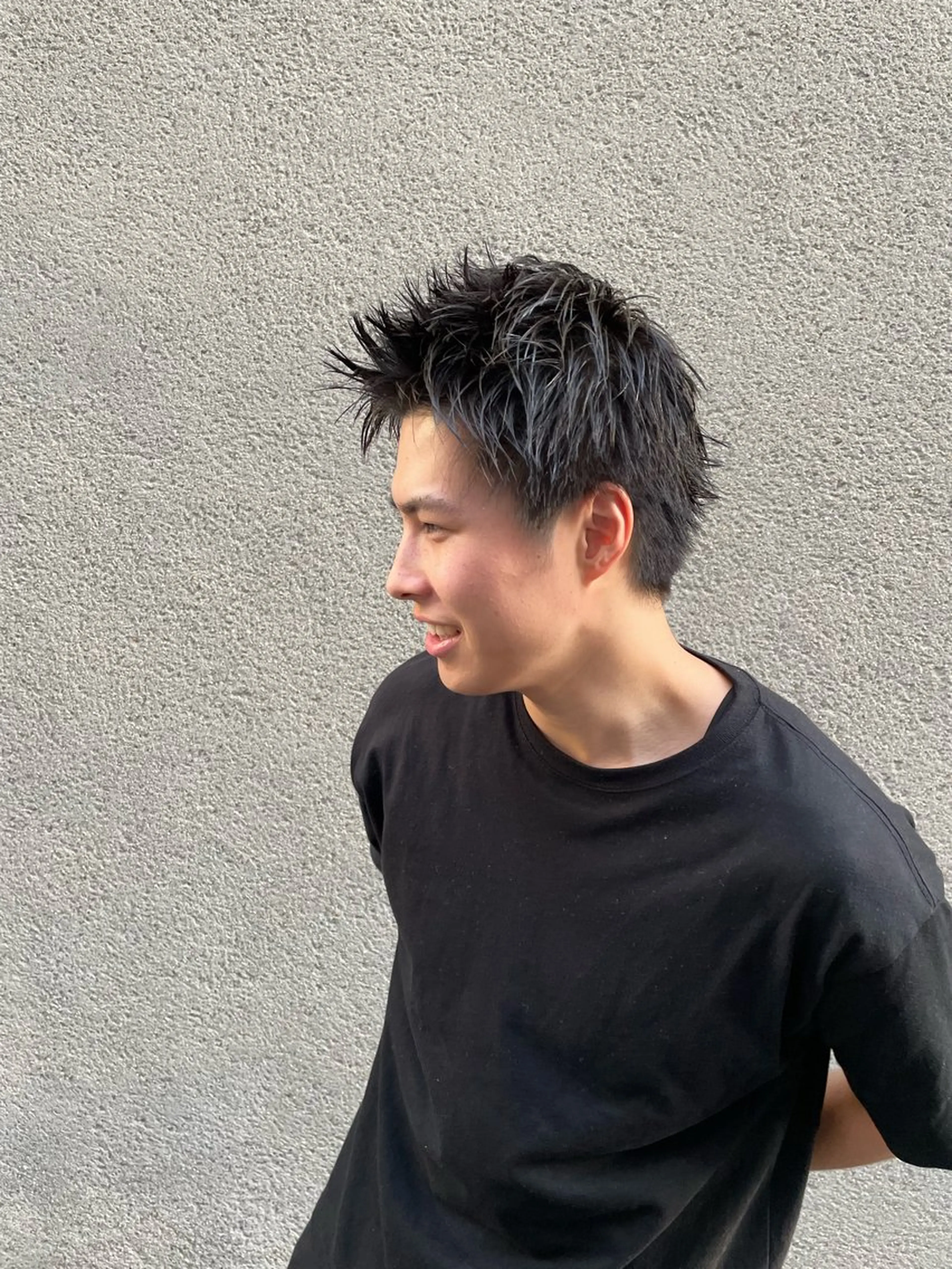 メンズ スパイキーショート 慎太朗/パーマ/ボブ /センターパートのヘアスタイル