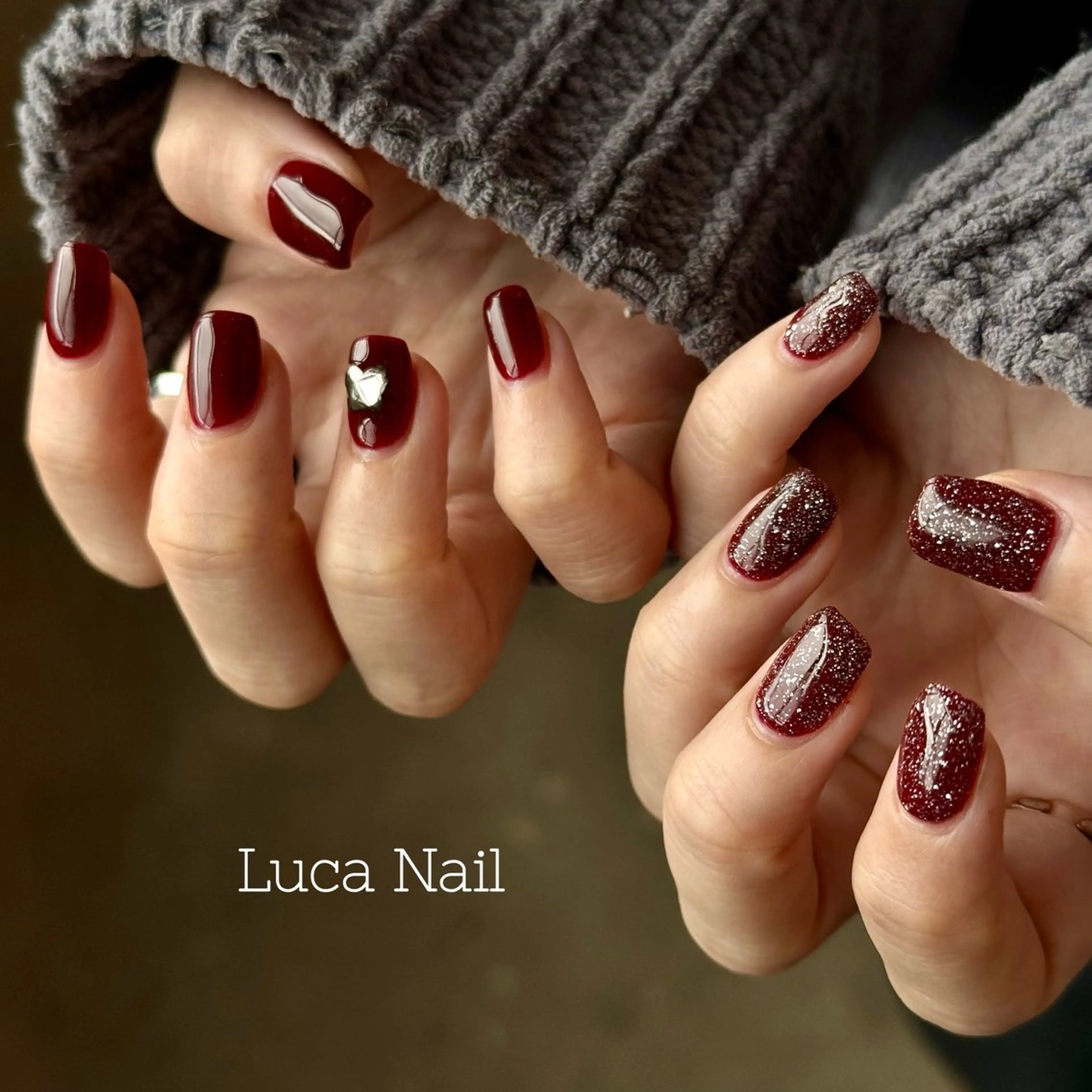 ネイル ボルドー ワンカラーネイル Luca  Nail所属・Luca Nail 🌼yu-kaのネイルデザイン