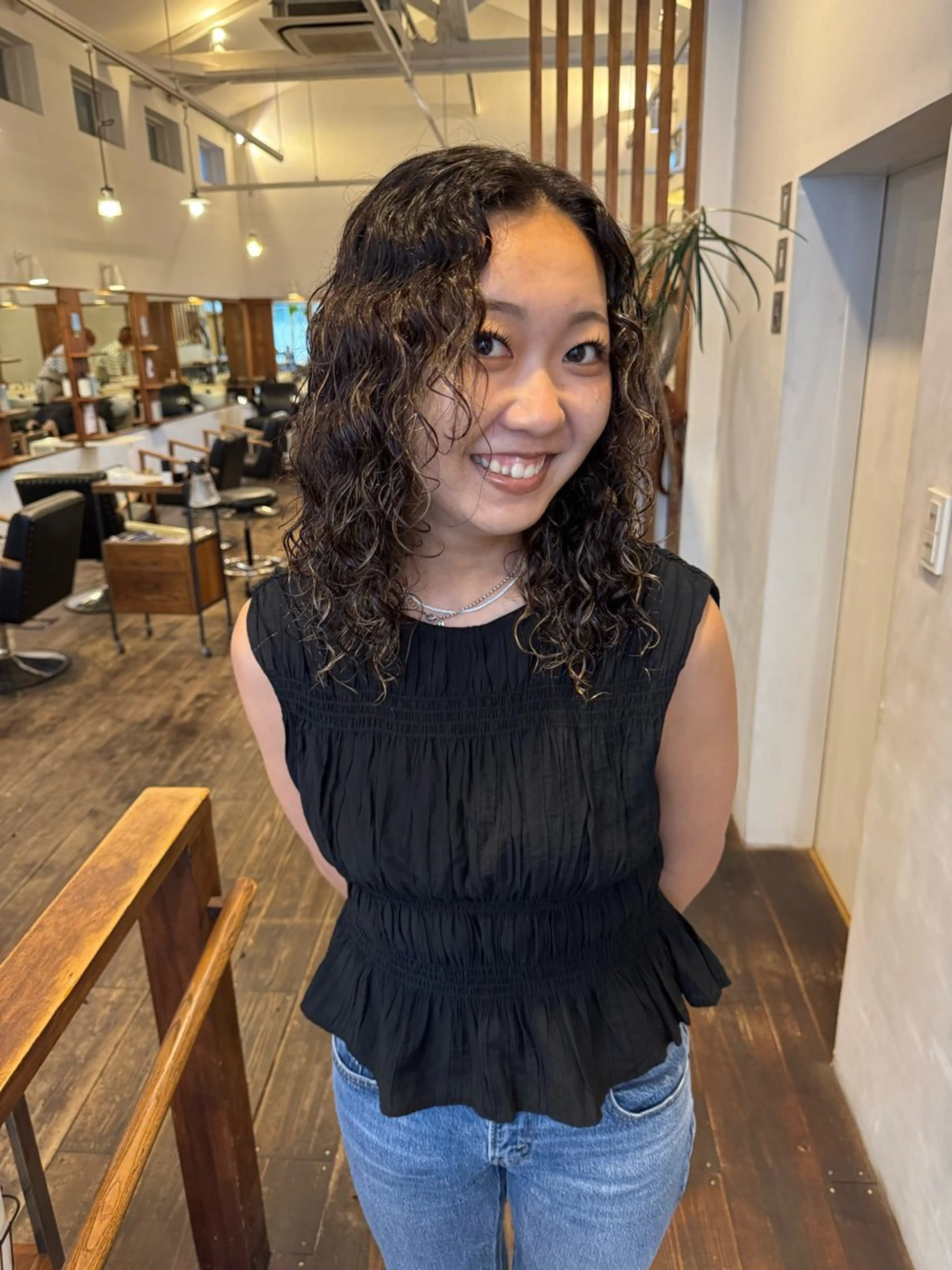 セミロング パーマ カット パーマ MOK大阪梅田店 Asahiのヘアスタイル