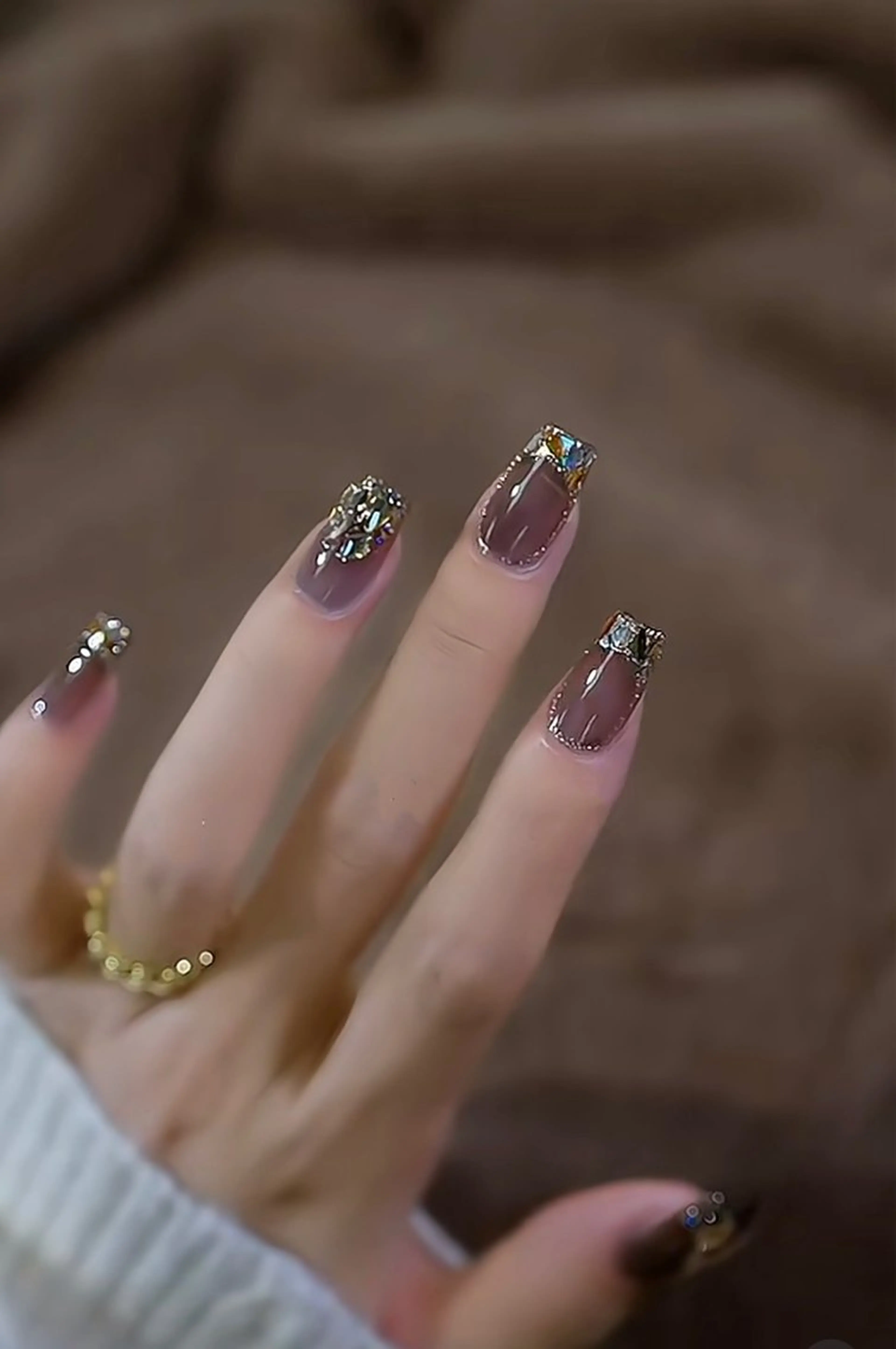 ネイル ジェルネイル ハート 韓国ネイル ニュアンスネイル パラジェル ハンドネイル Nikoネイルサロン 高田馬場店のネイルデザイン