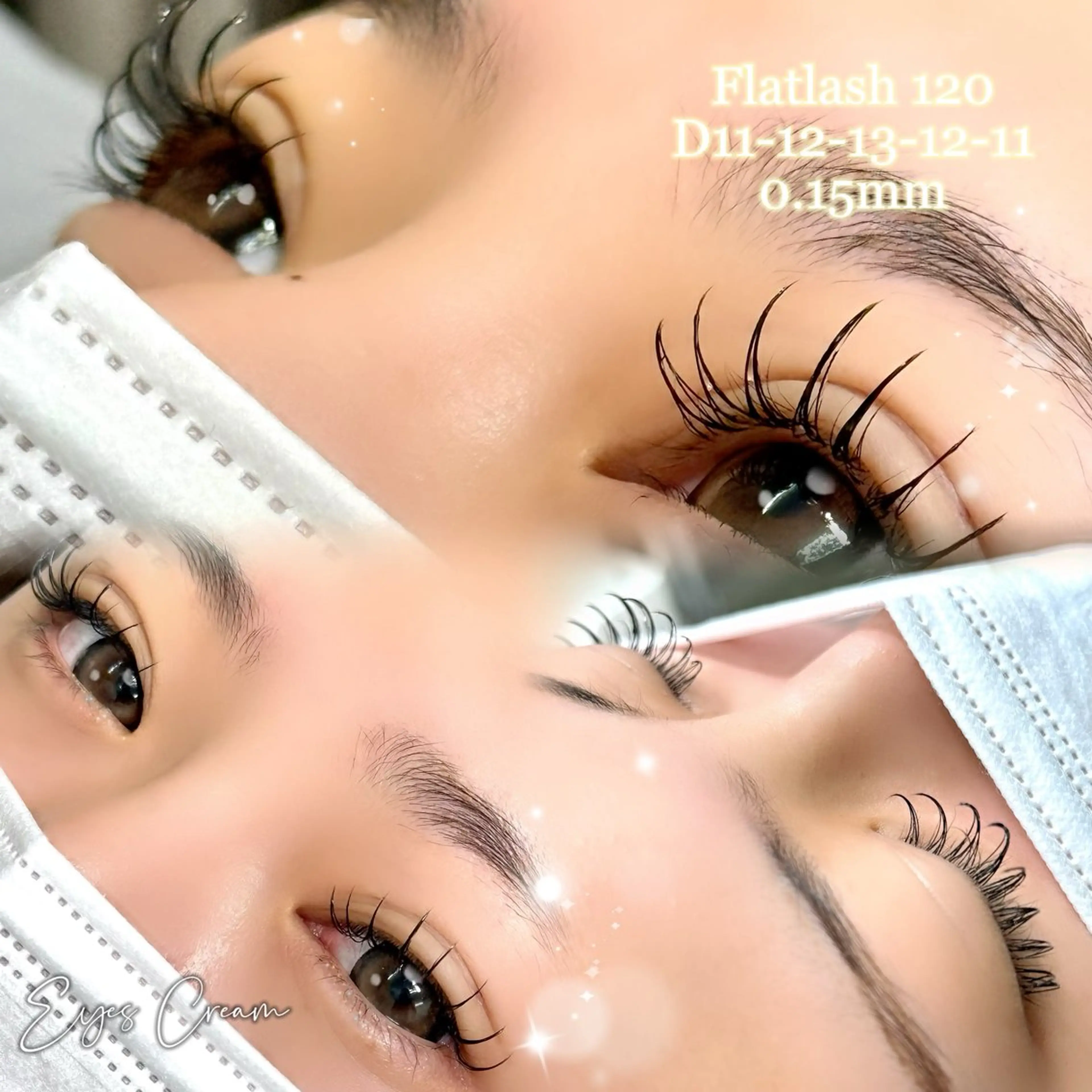 マツエク・マツパ 束感まつ毛 フラットラッシュ Eyes Cream SAYAのマツエク・マツパデザイン