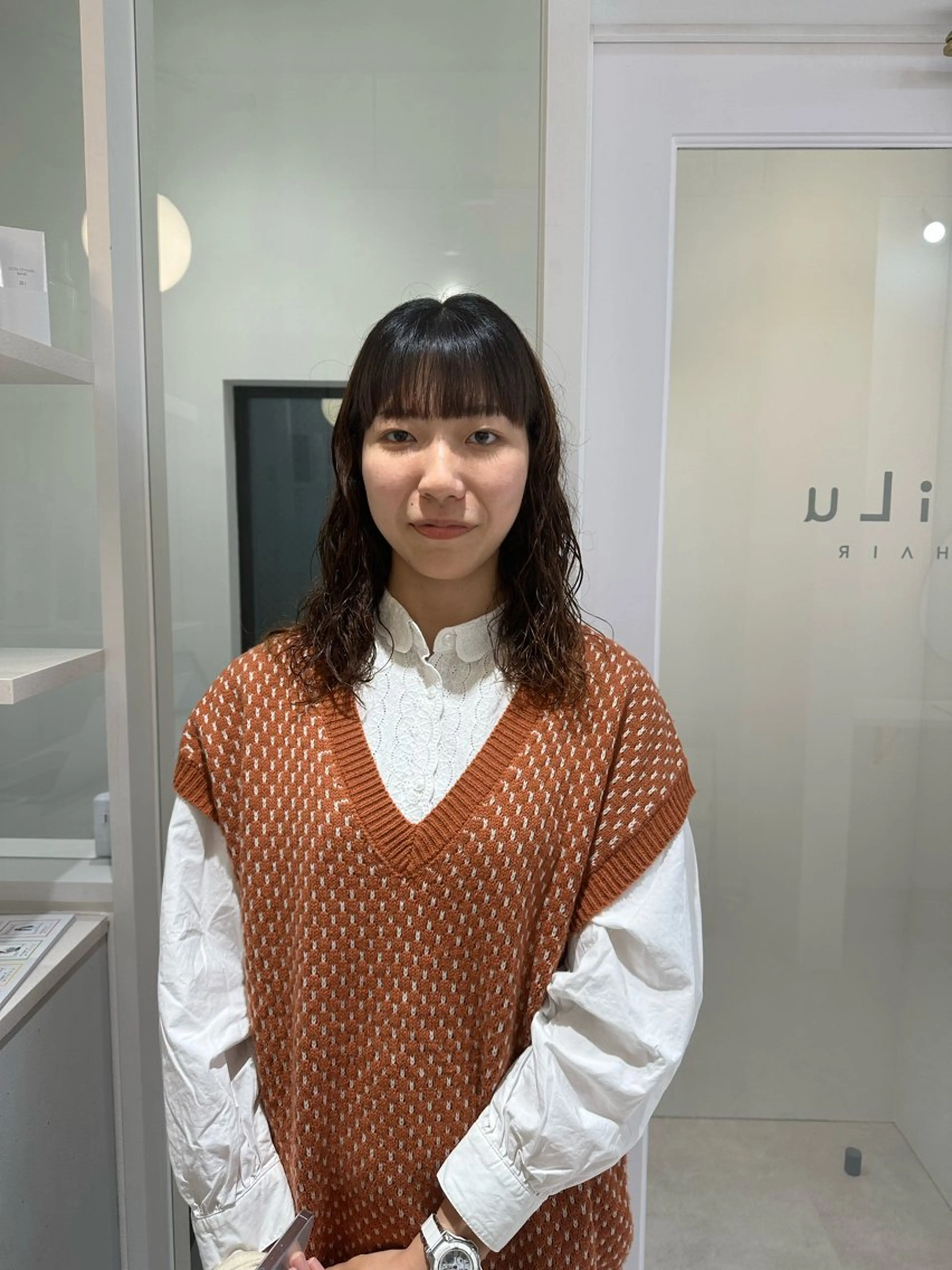 セミロング カラー パーマ お洒落パーマ/ 艶カラー/michiのヘアスタイル