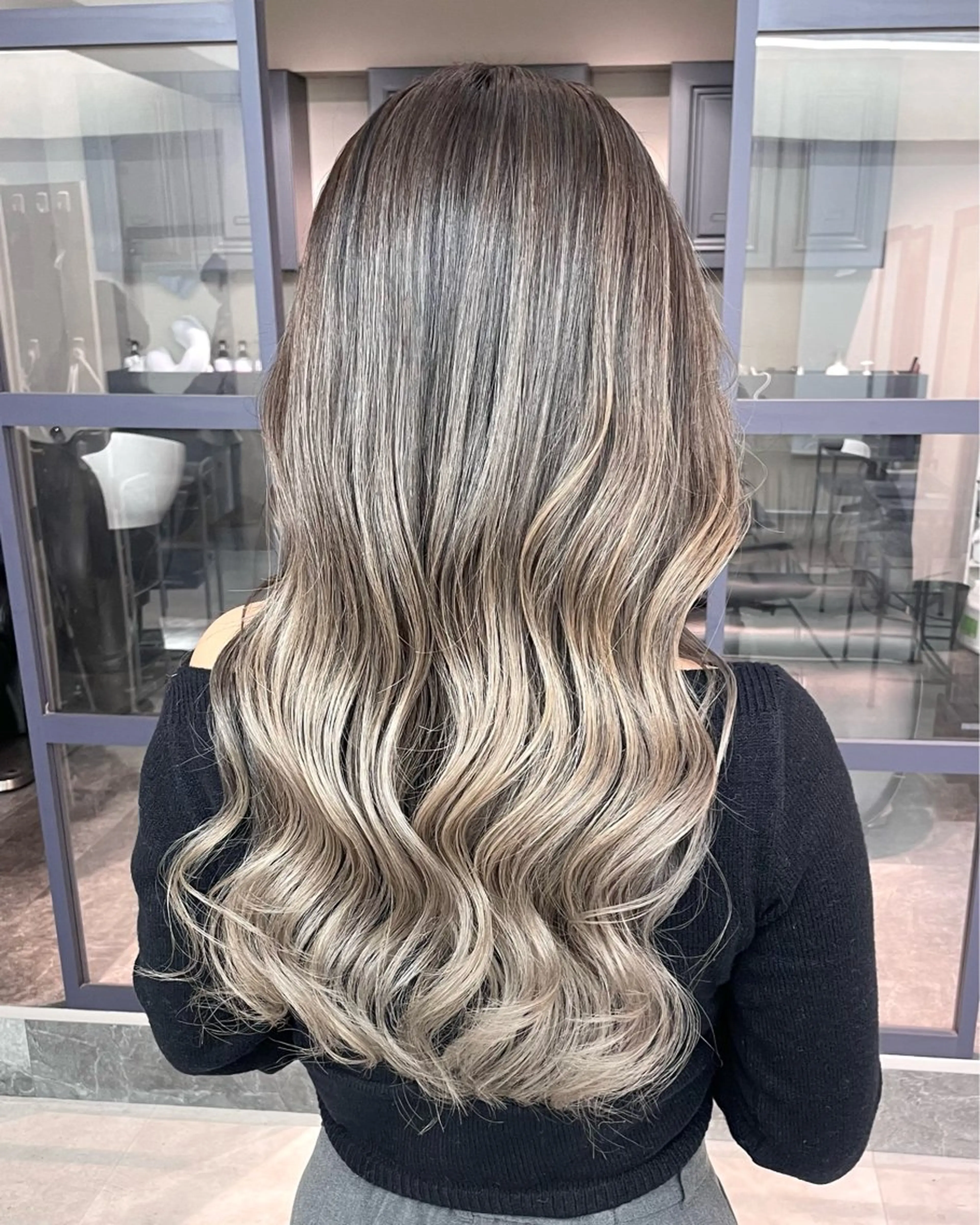 ロング カラー カット ヘアカラー トリートメント 奥山義進/大宮 /ダブルカラーのヘアスタイル