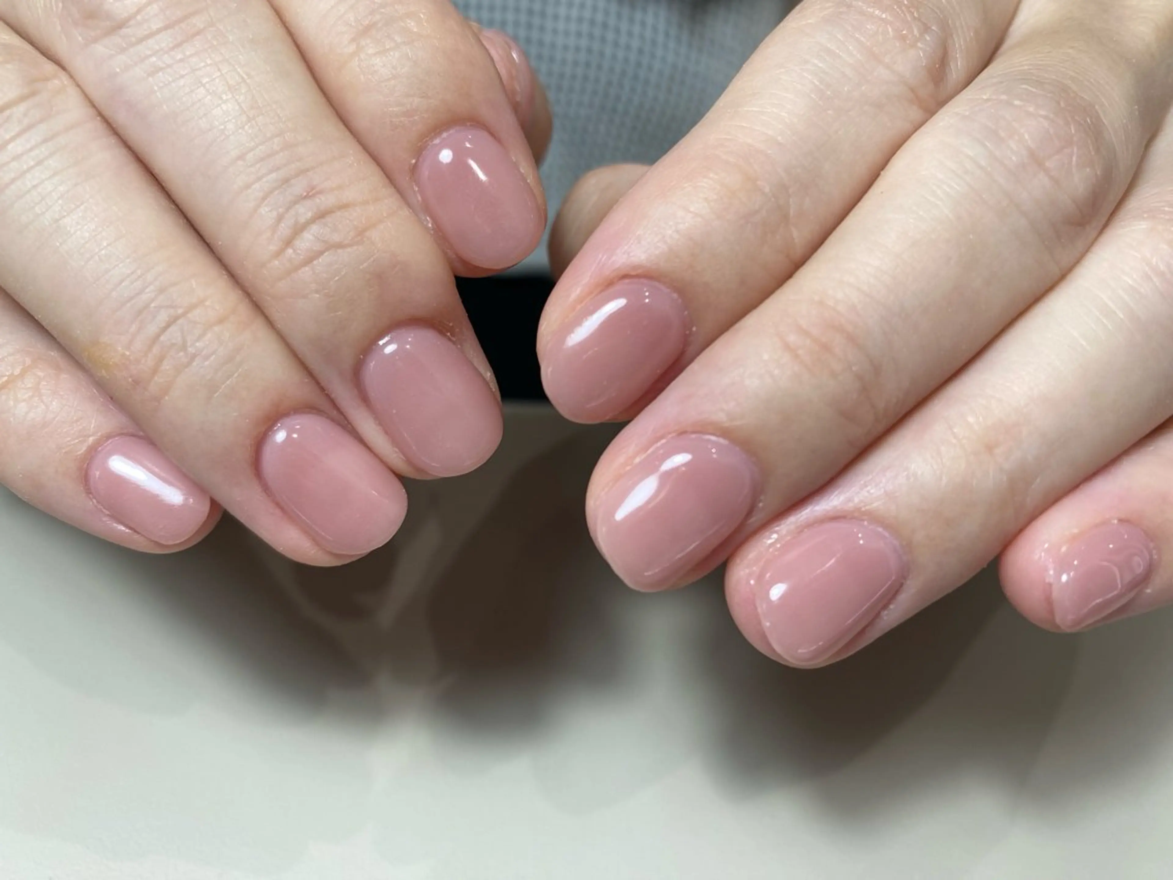 ネイル ワンカラーネイル ピンク Yarm As Etel　。のネイルデザイン