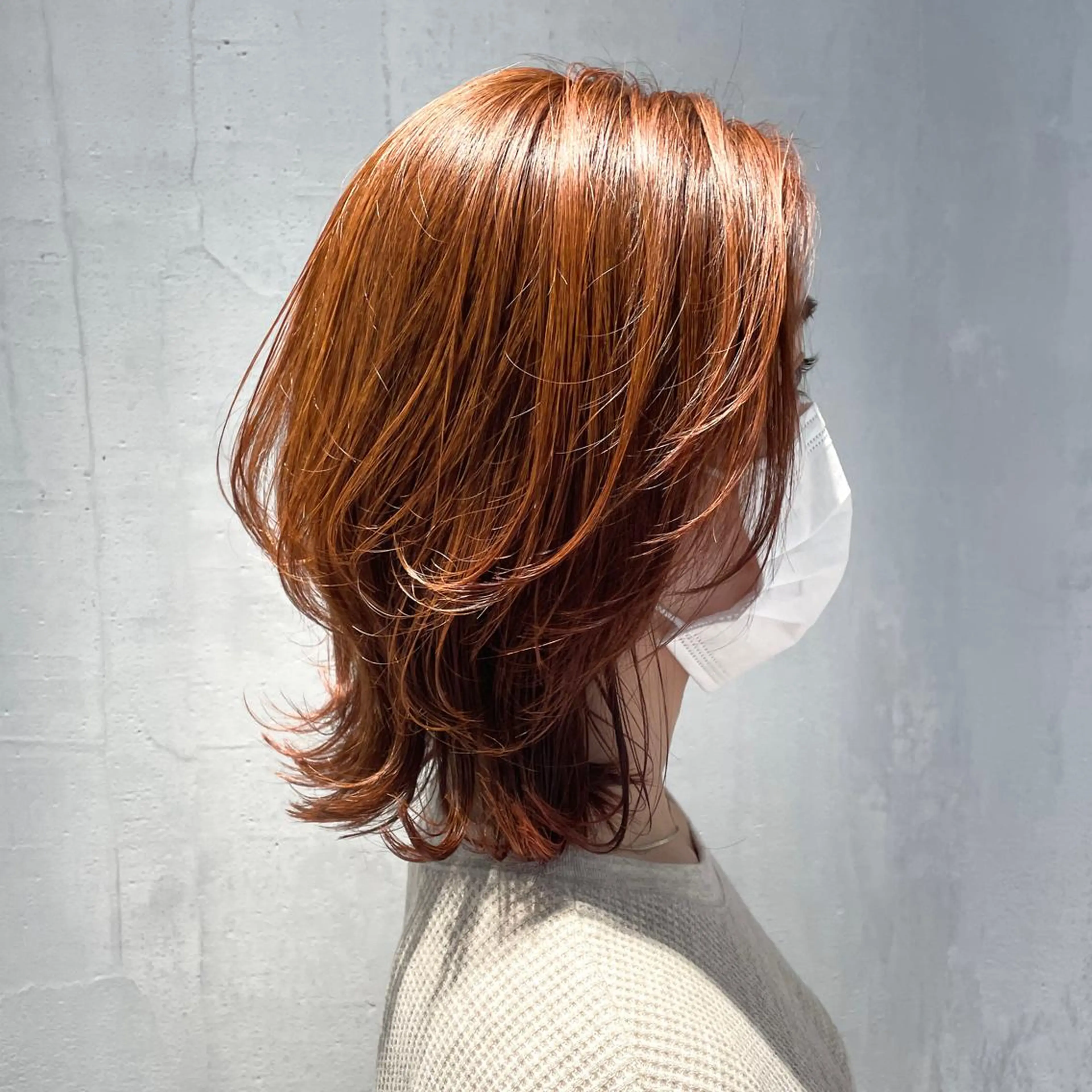 ミディアム カラー ボブレイヤー ボブ くびれヘア レイヤーカット 小顔カット DX SHARE SALON所属・matka白髪ぼかし 大人ヘア/KEIKOのヘアスタイル