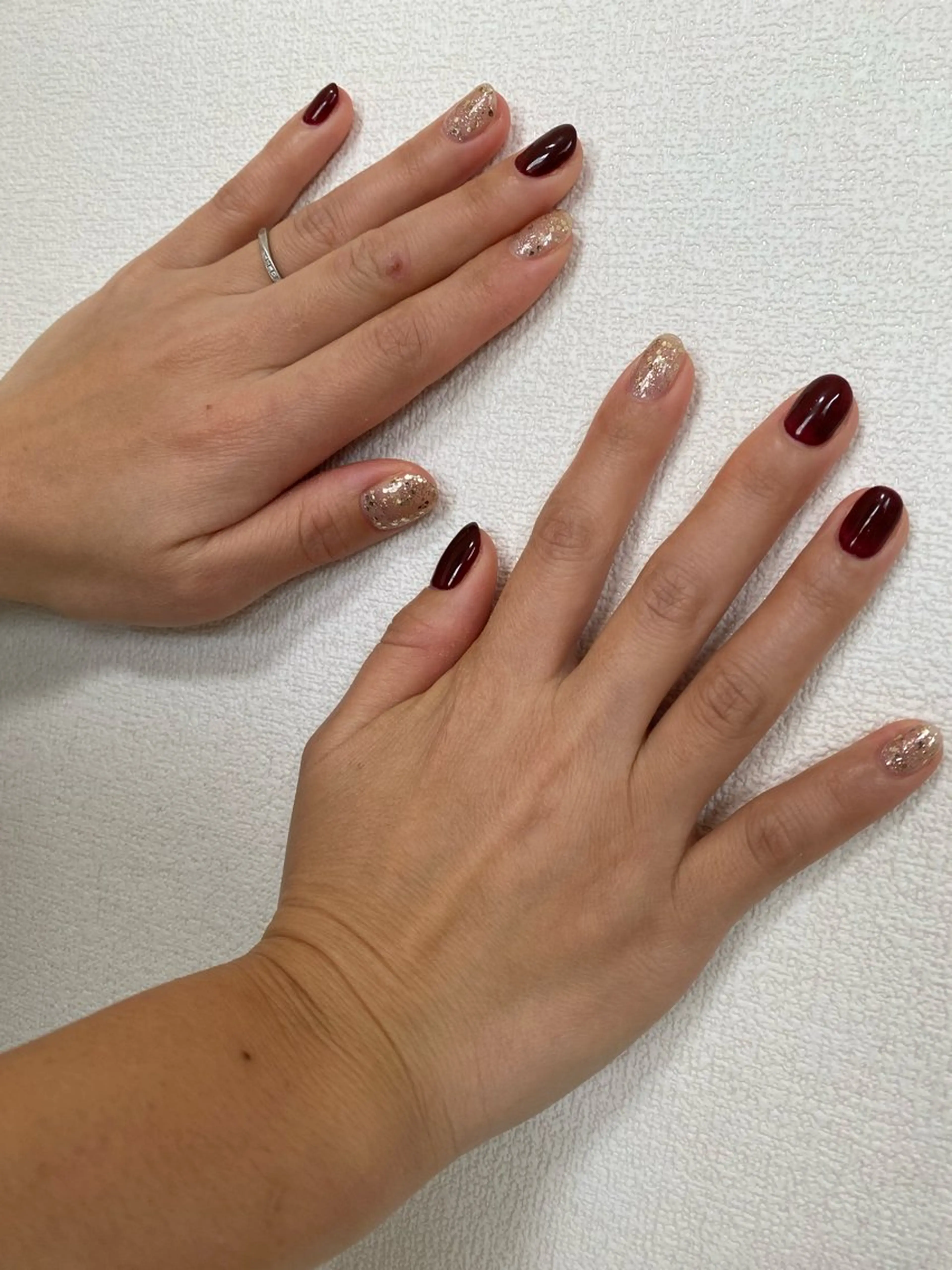 ネイル ボルドー ハンドネイル 自宅サロン FeelFreeのネイルデザイン