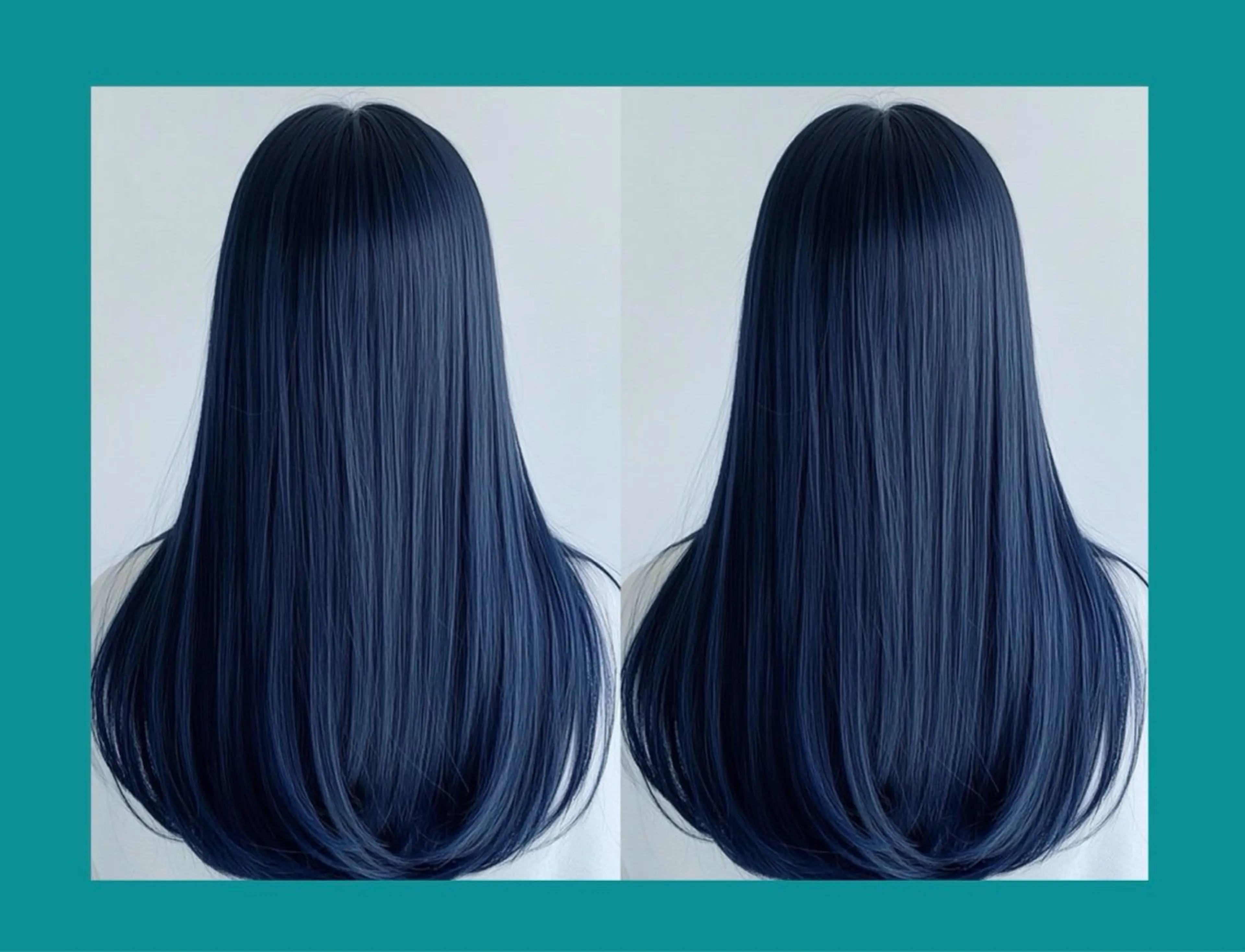 セミロング カラー ネイビーカラー トリートメント カット ヘアカラー トリートメント 髪質改善/ハイトーン /茅ヶ崎/YUKAのヘアスタイル