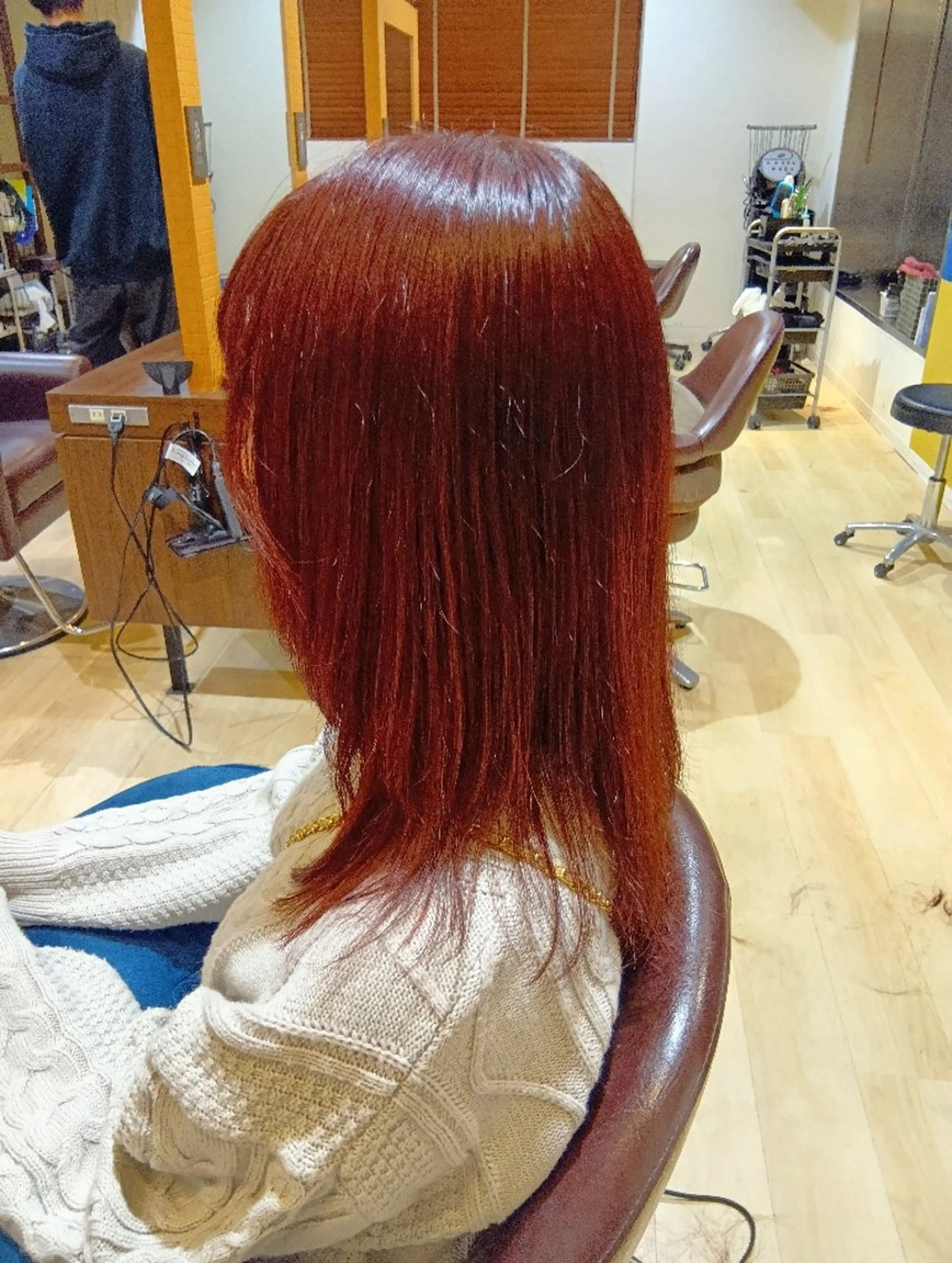 ロング カラー ブラウンカラー レッドカラー レッドブラウン レイヤーカット カット ヘアカラー トリートメント 小林暢🌟Orque 髪質改善サロン🌙のヘアスタイル