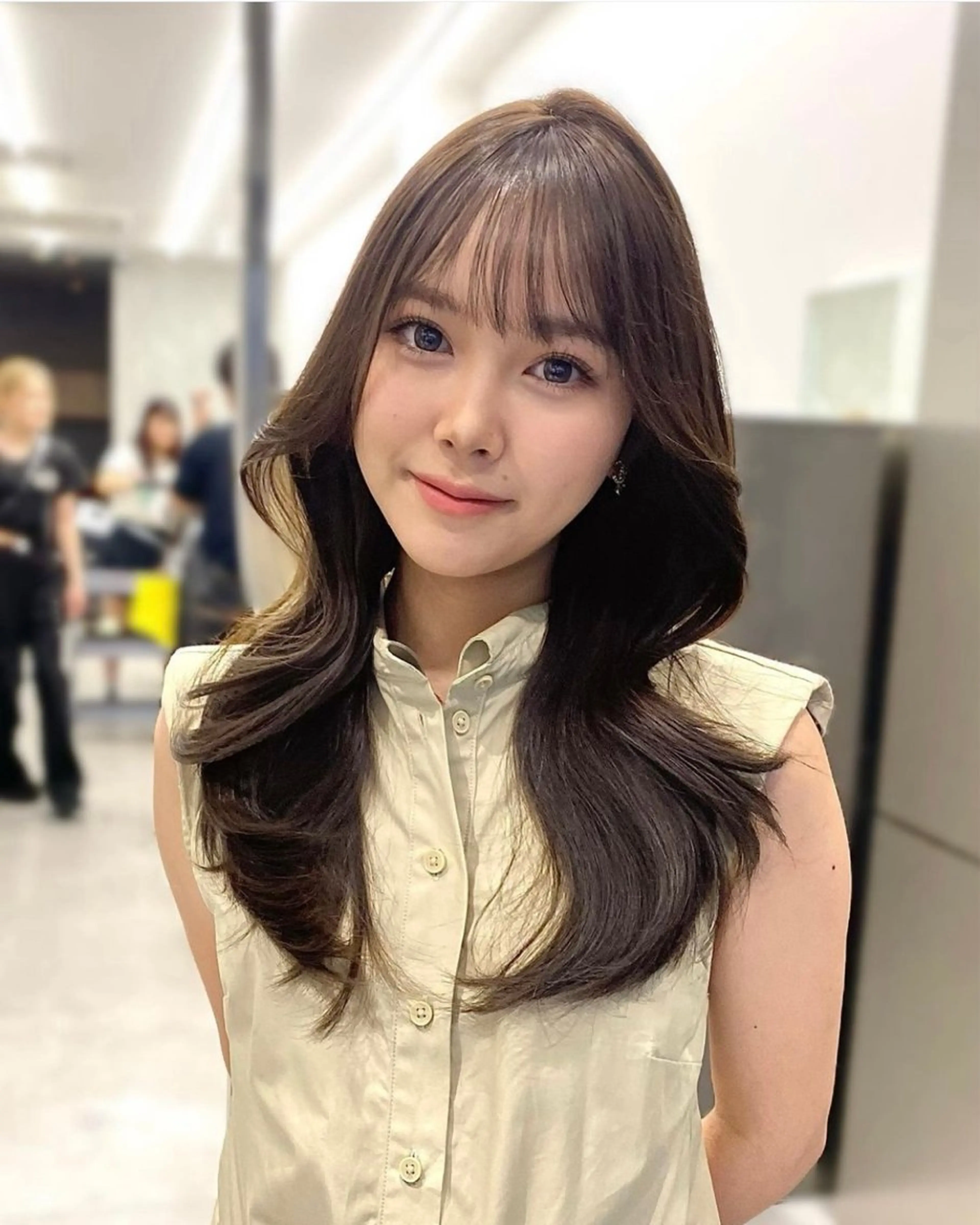 ロング カラー 京都レイヤーカット うえひのヘアスタイル