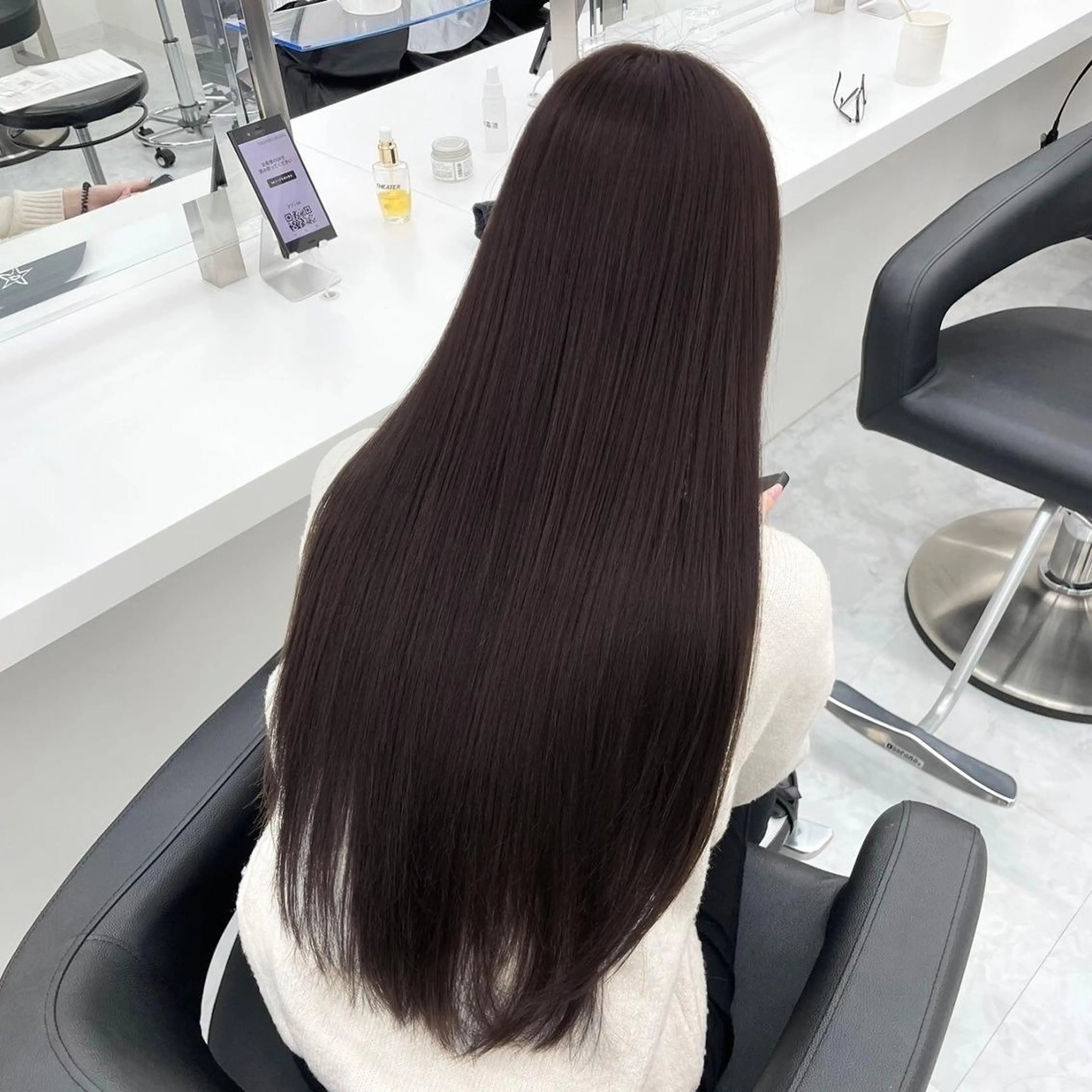 カラー カット 縮毛矯正 透明感ラベンダー/ レイヤー/表参道のヘアスタイル