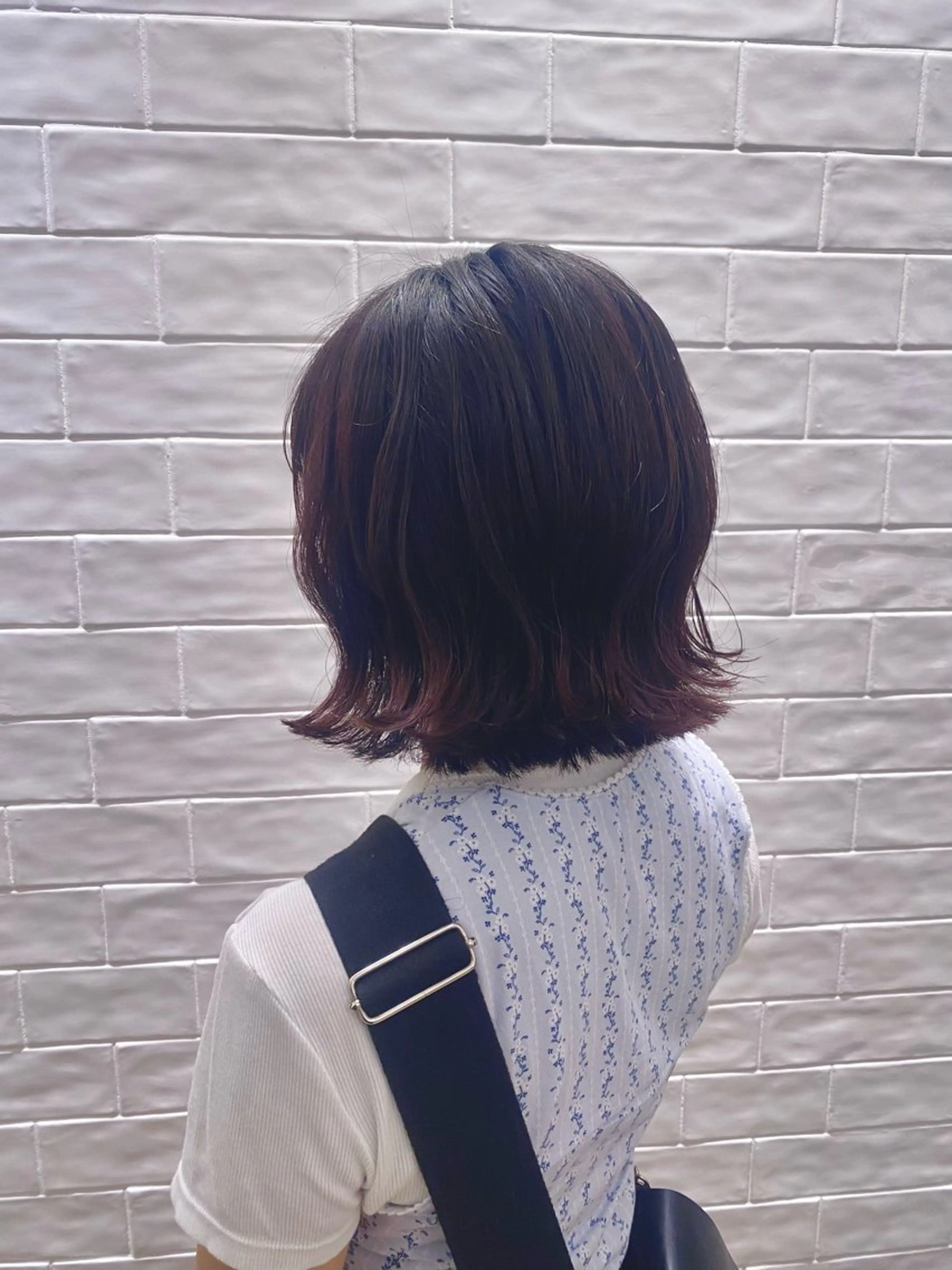 ミディアム カラー ブラウンカラー ピンクカラー ピンクブラウン ヘアカラー トリートメント stair : case 銀座店所属・stair:case 🌱安藤風香🌱🦖のヘアスタイル