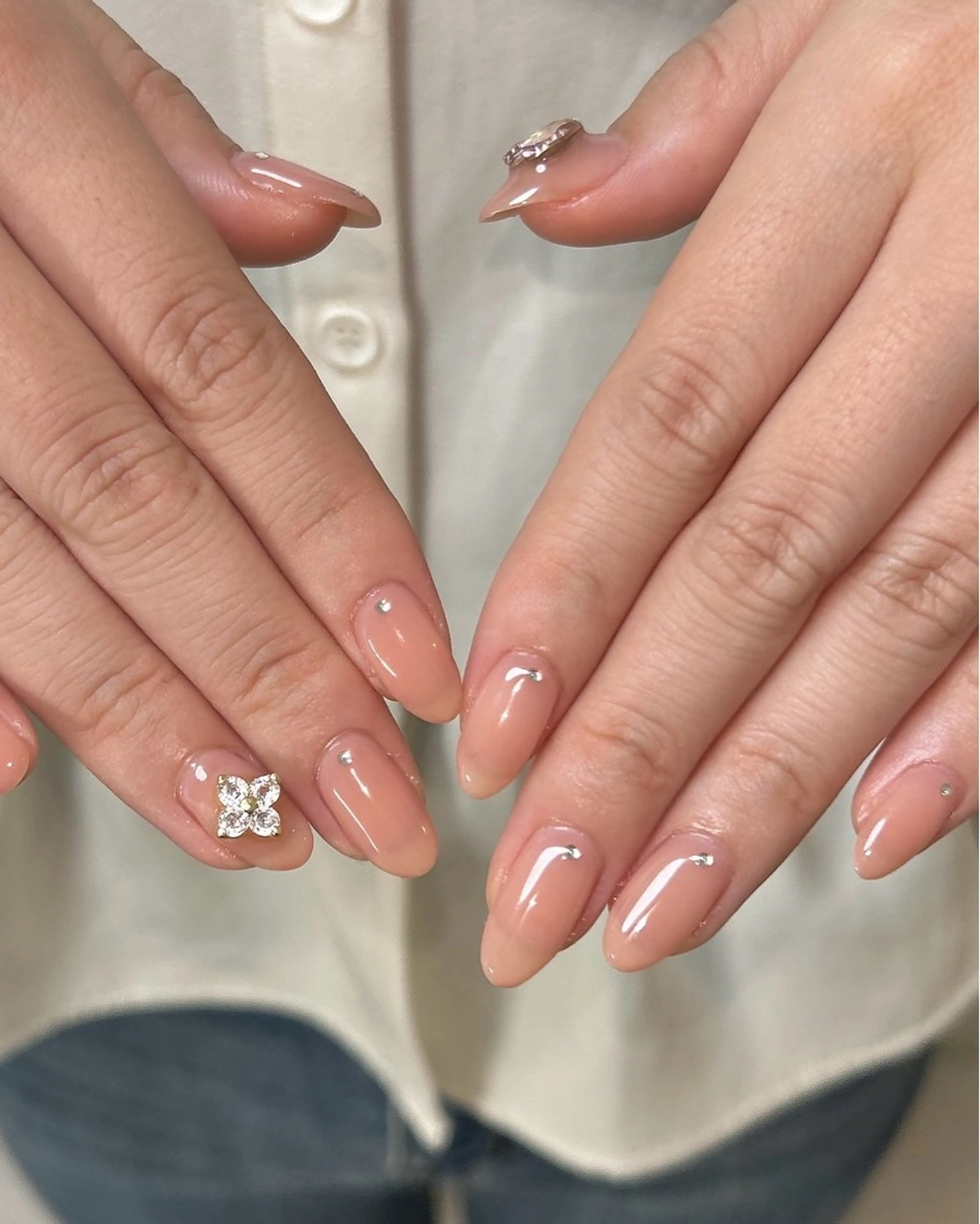 ネイル ピンク ハンドネイル ten nail salon　かえでのネイルデザイン