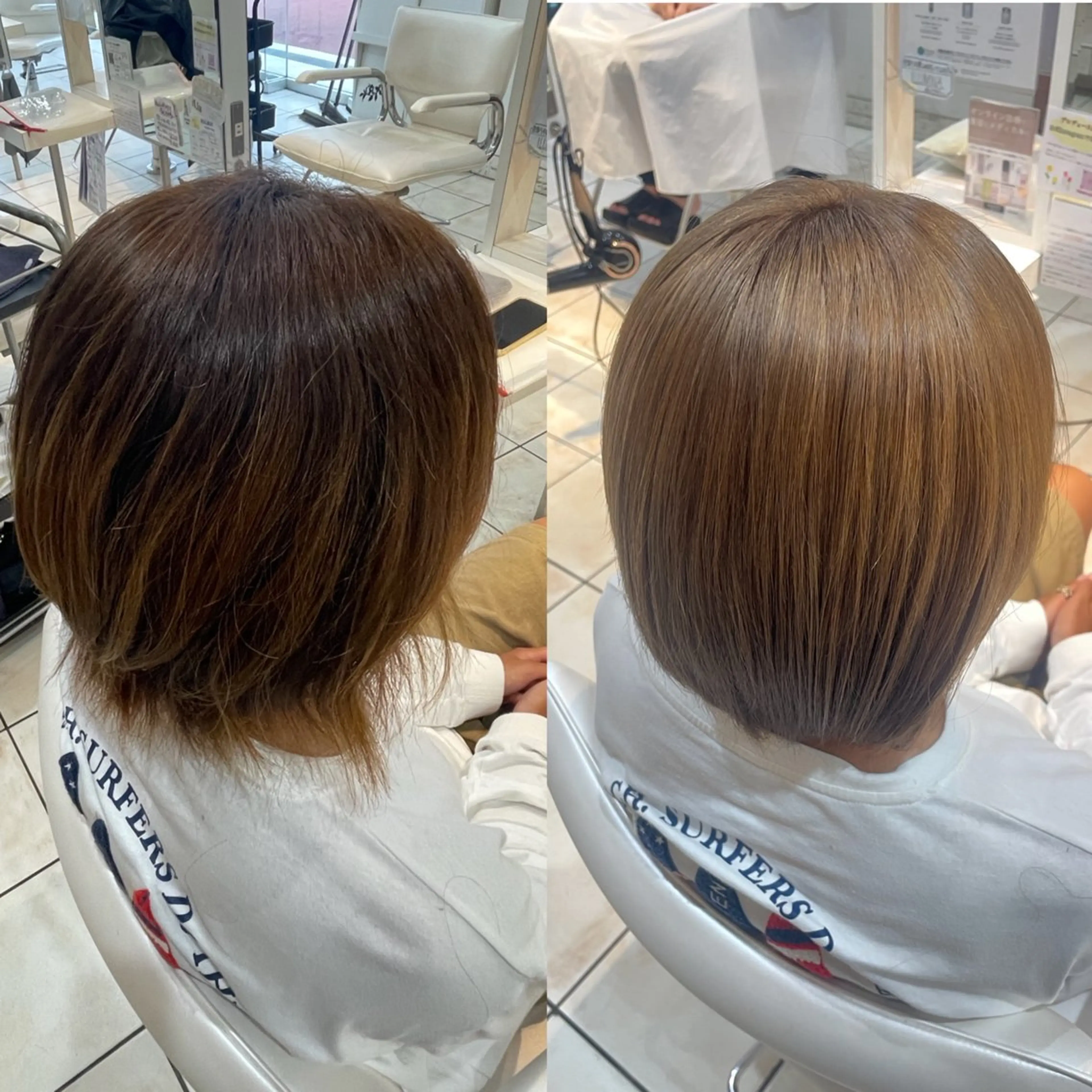 ショート カラー ヘアカラー ブリーチ/ヘアセット 【𝙍𝙞𝙣𝙤】のヘアスタイル