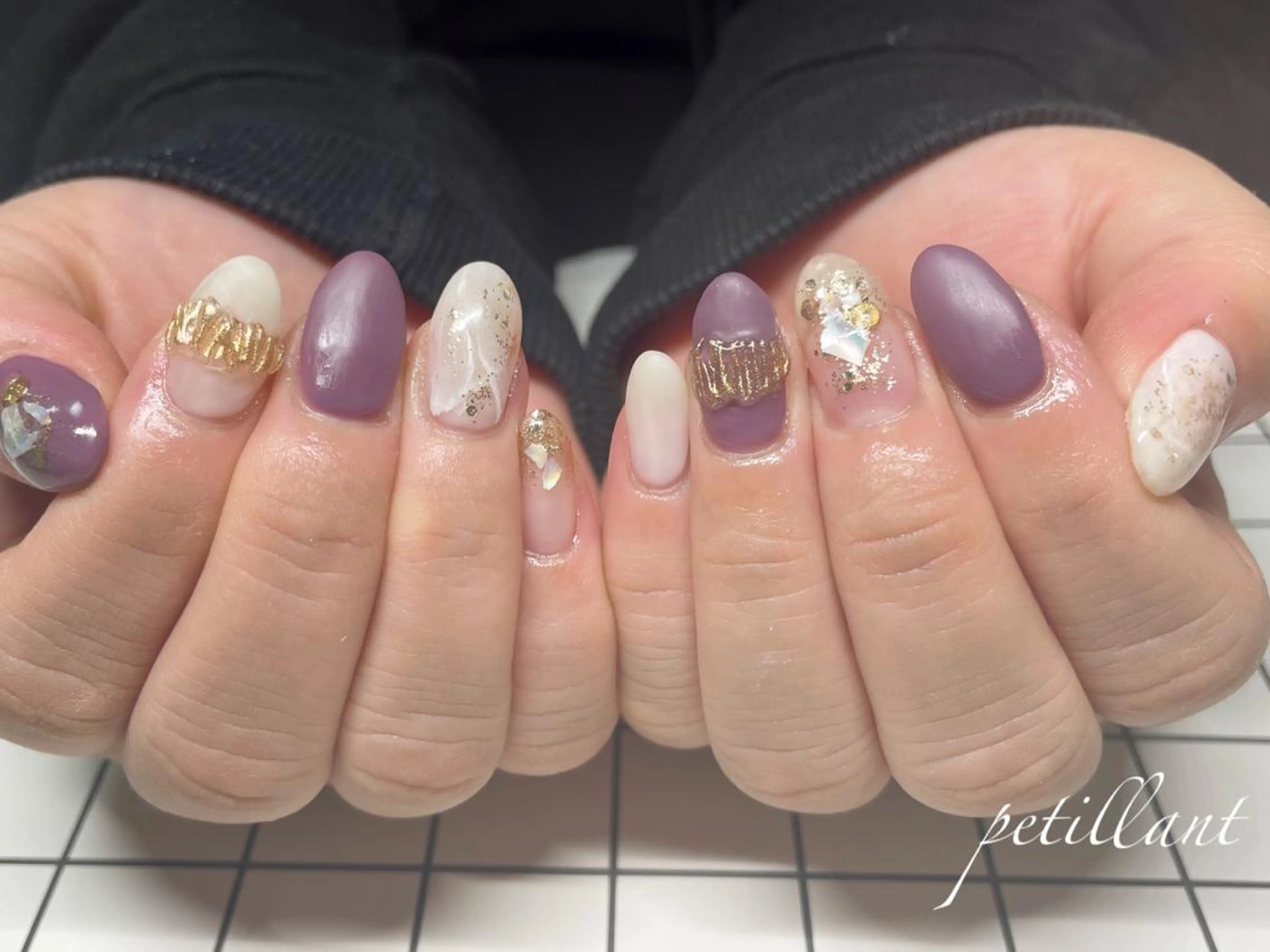ネイル ロングネイル 持ち込み ニュアンスネイル petillant所属・nail salon petillantのネイルデザイン