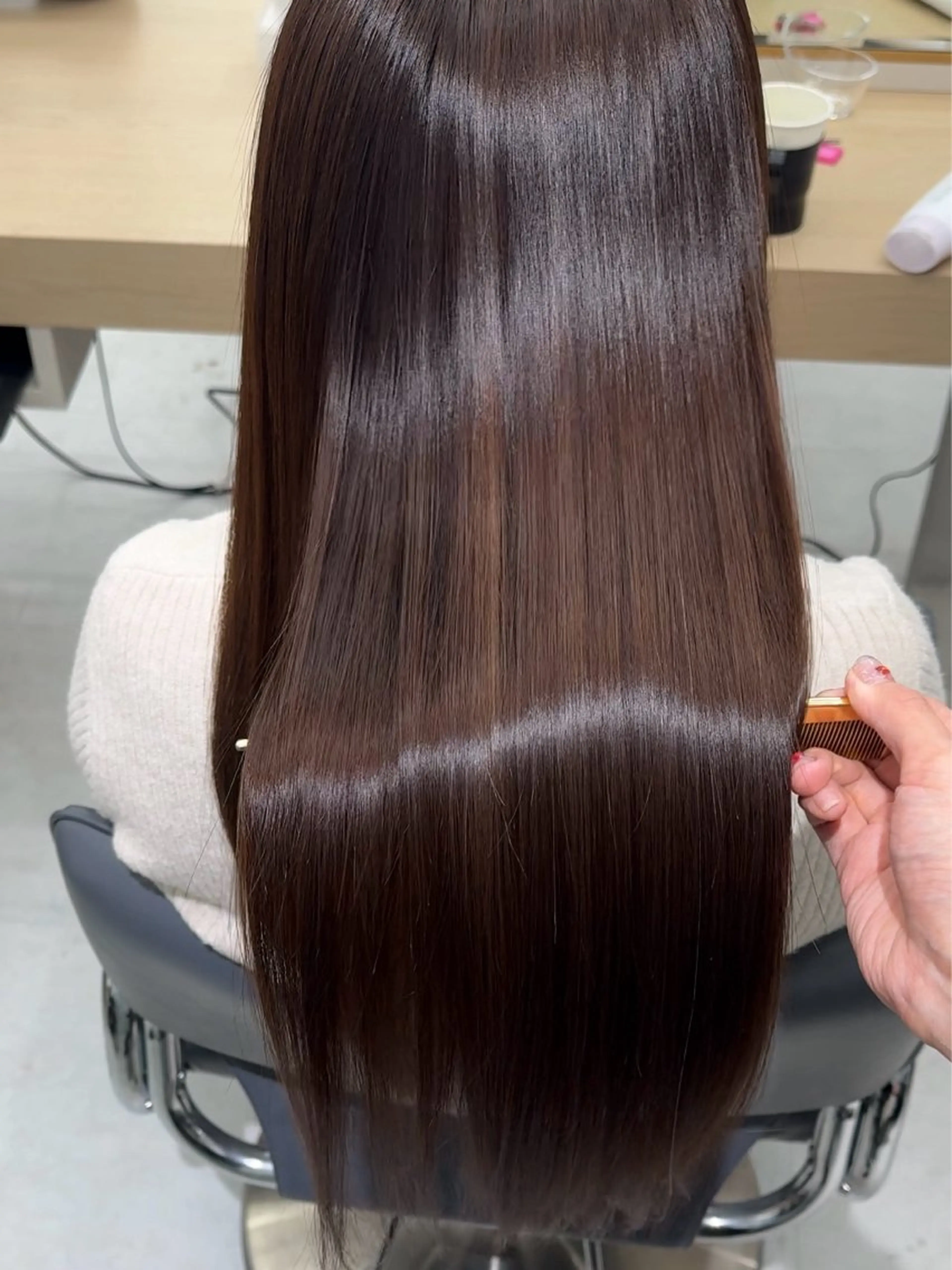 ロング 縮毛矯正 トリートメント ヘッドスパ 韓国/アイドルヘア 🎀みづきのヘアスタイル