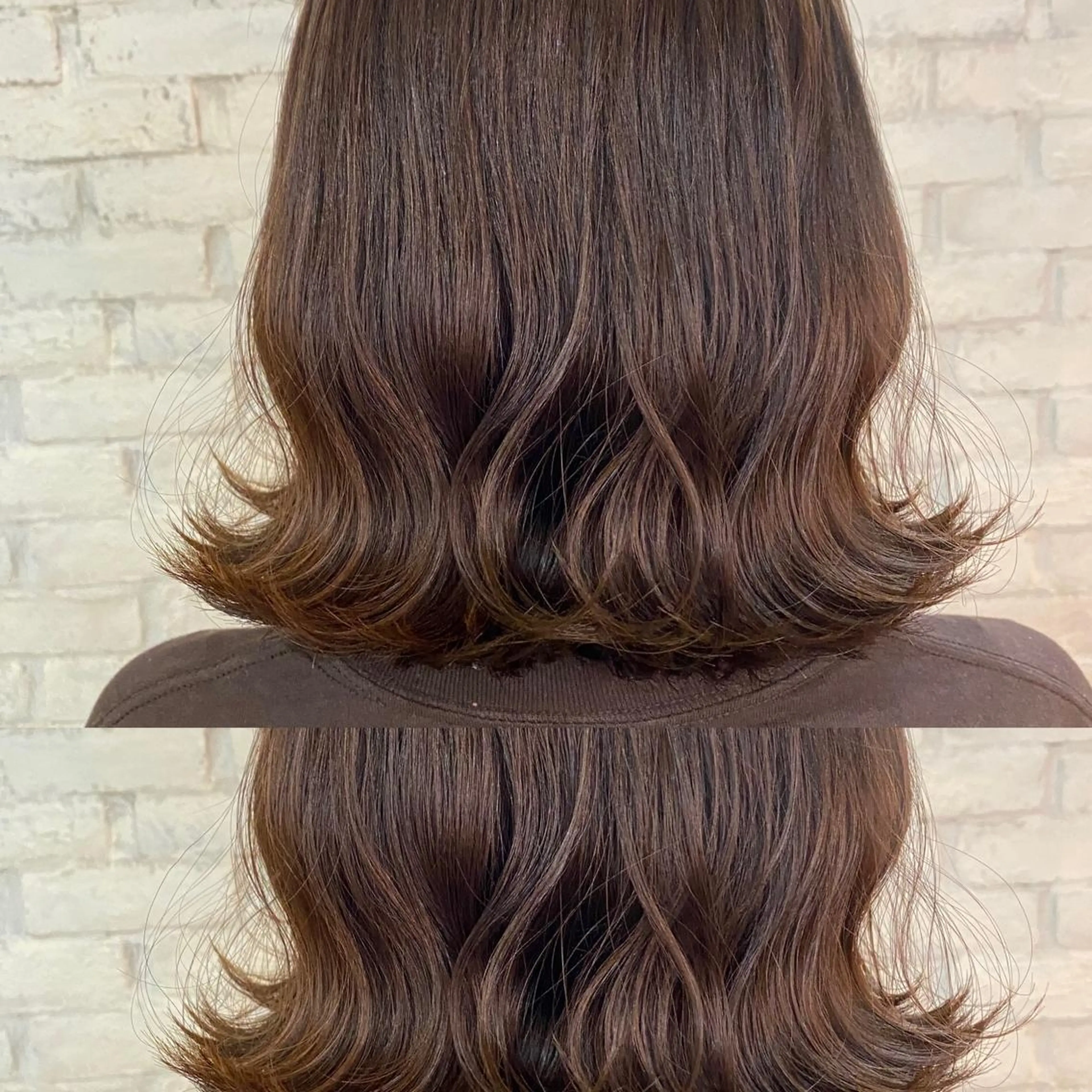 ミディアム カラー ブラウンカラー モカブラウン ツキノキ ミナのヘアスタイル