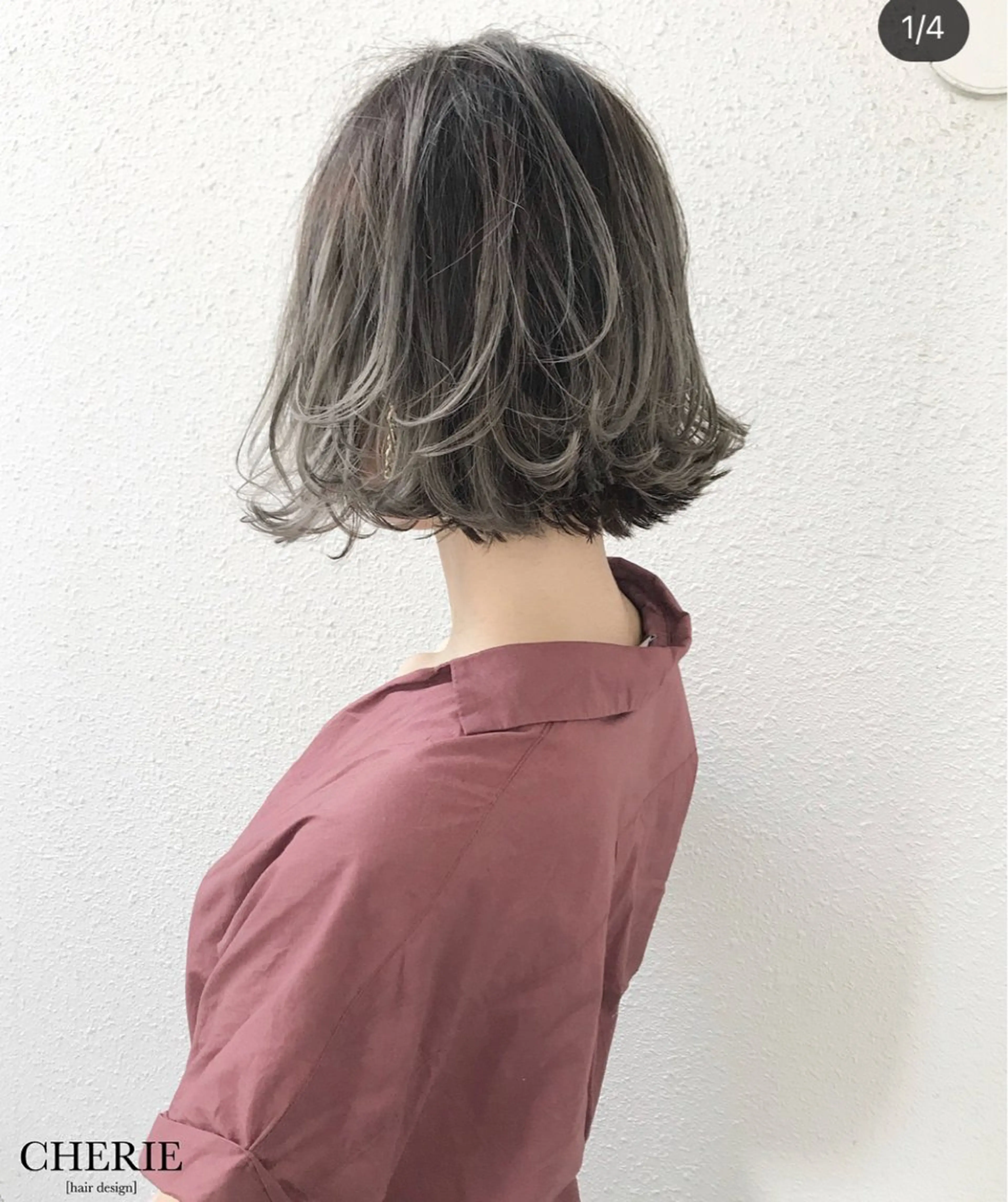 ショート カラー ボブレイヤー ボブ レイヤーカット カット ヘアカラー トリートメント CHERIEブリーチ ダブルカラー　天神のヘアスタイル