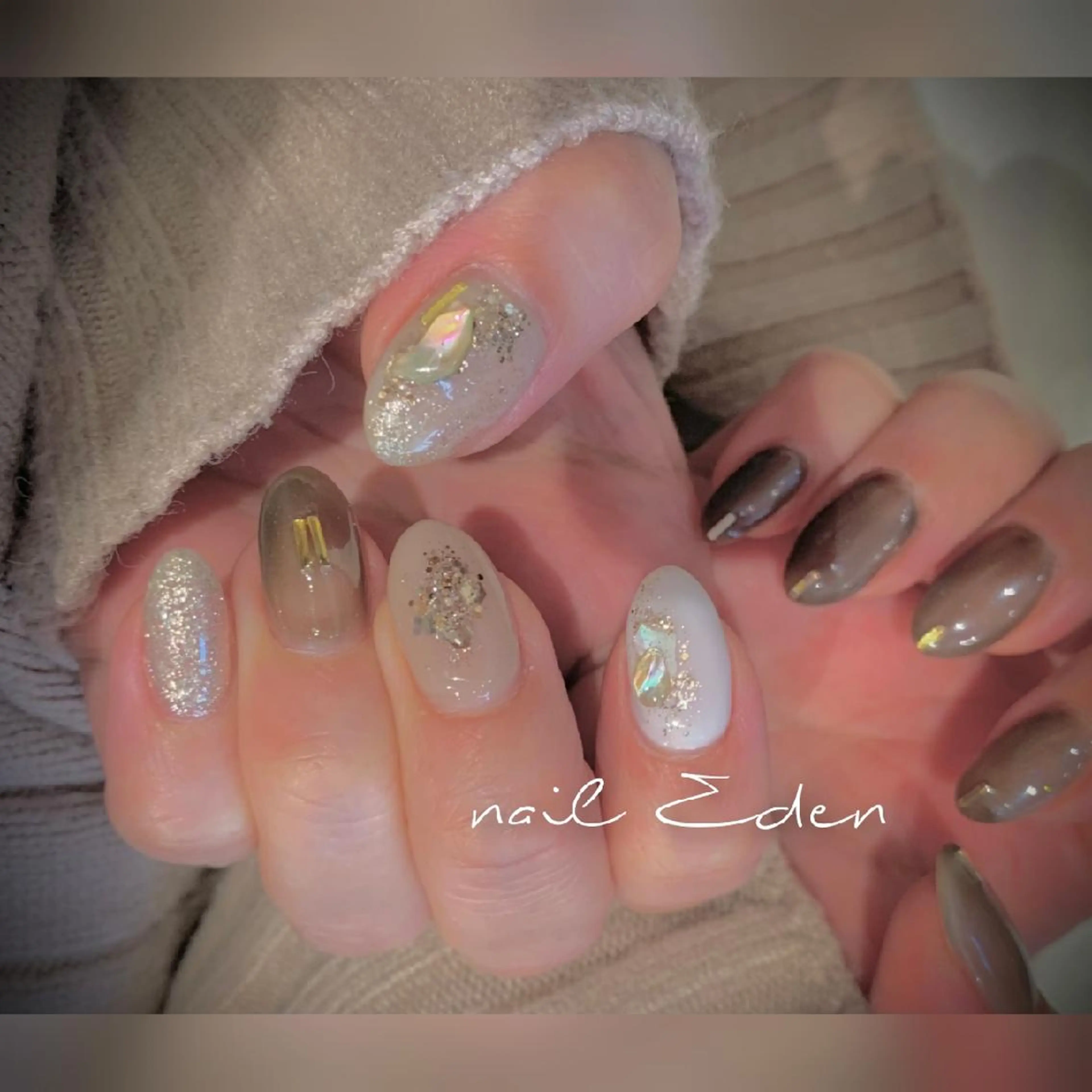 ネイル ニュアンスネイル ハンドネイル ハンドケア Eden　private nail saron所属・Eden ♾️のネイルデザイン
