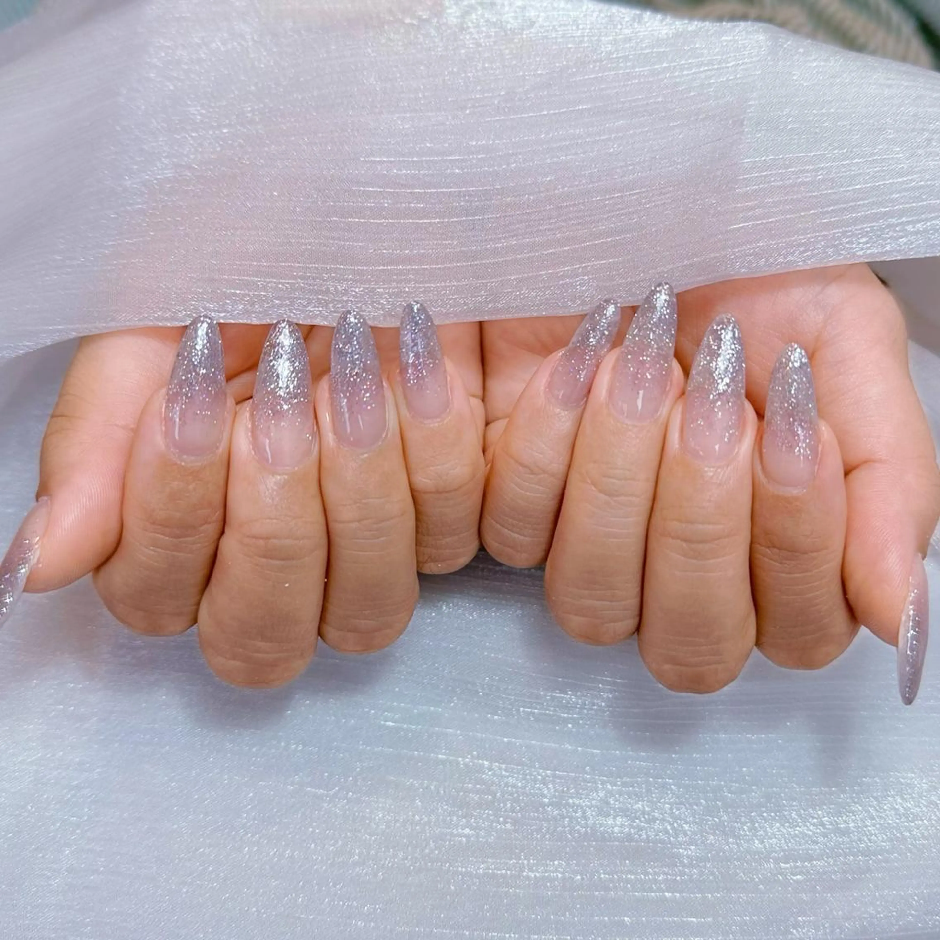 ネイル アートネイル オーロラネイル ガーリー キラキラネイル 韓国ネイル ハンドネイル Diamond NAIL✨のネイルデザイン