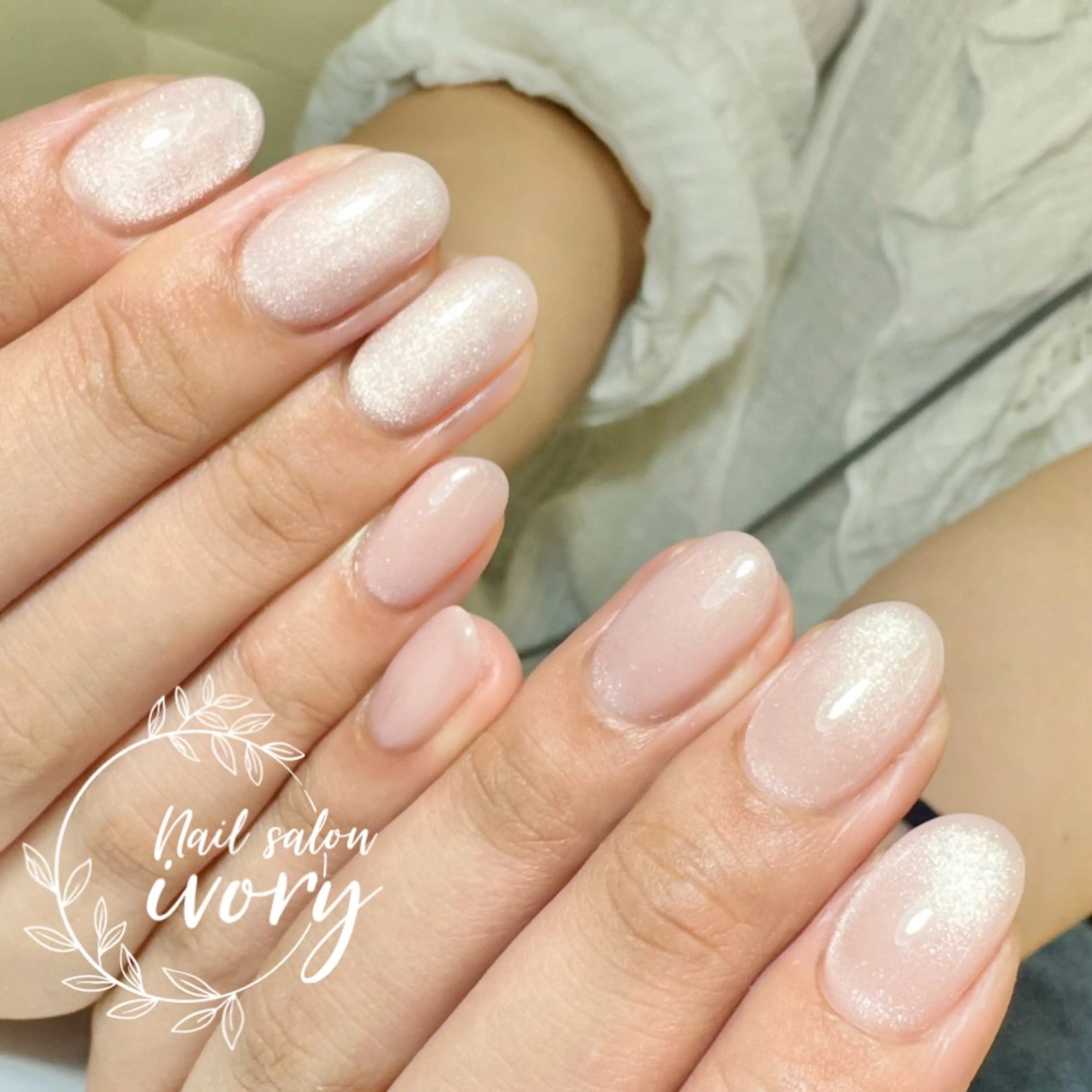 ネイル ジェルネイル ラメ(グリッター) マグネットネイル オフィスネイル パラジェル ハンドネイル Nail salon ivory所属・矢場町ネイルサロン アイボリーのネイルデザイン