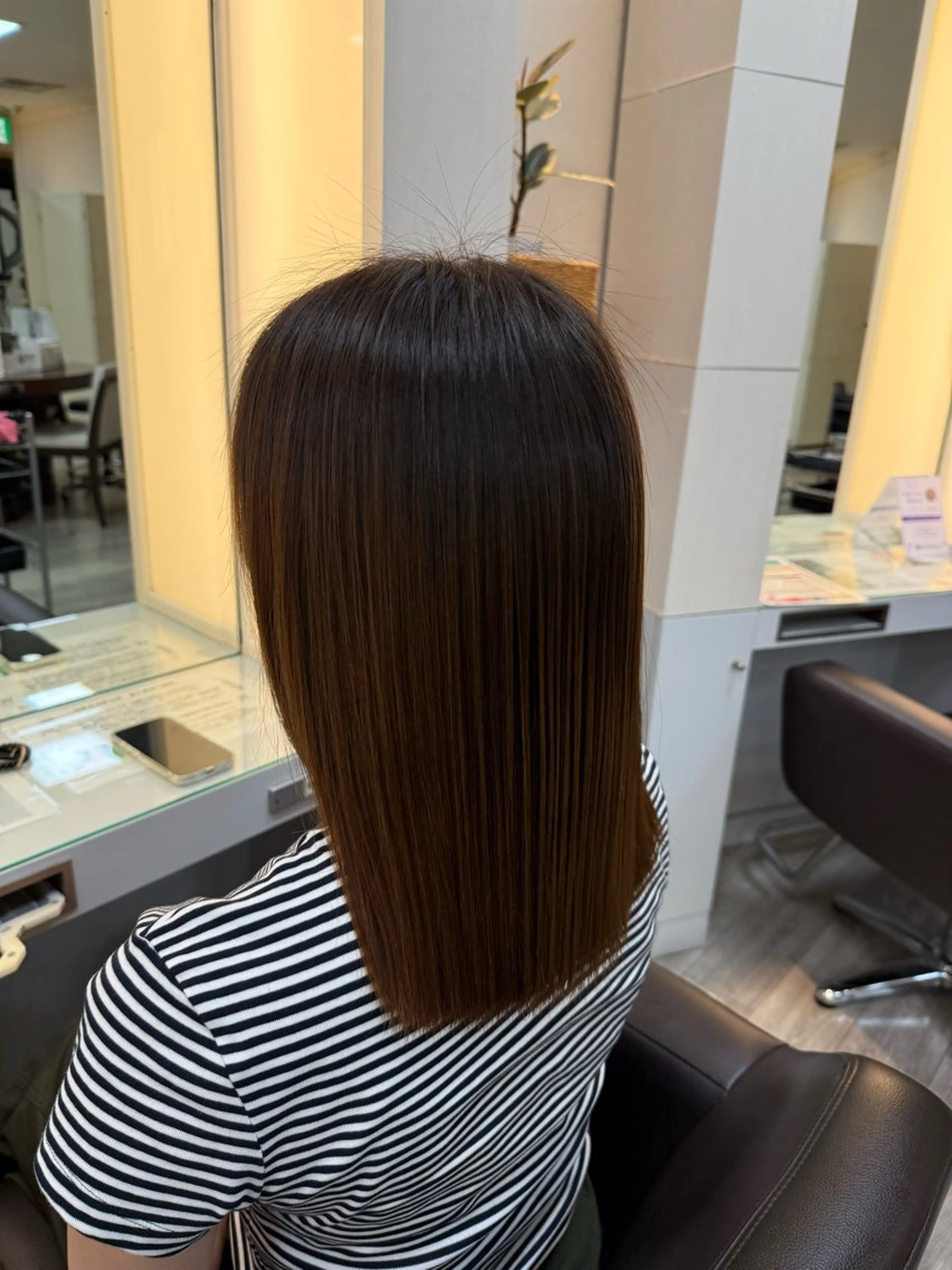 ロング パーマ 酸性ストレート ストレートパーマ ヘアーサロンソシエ所属・天王寺美容室/ yuiのヘアスタイル