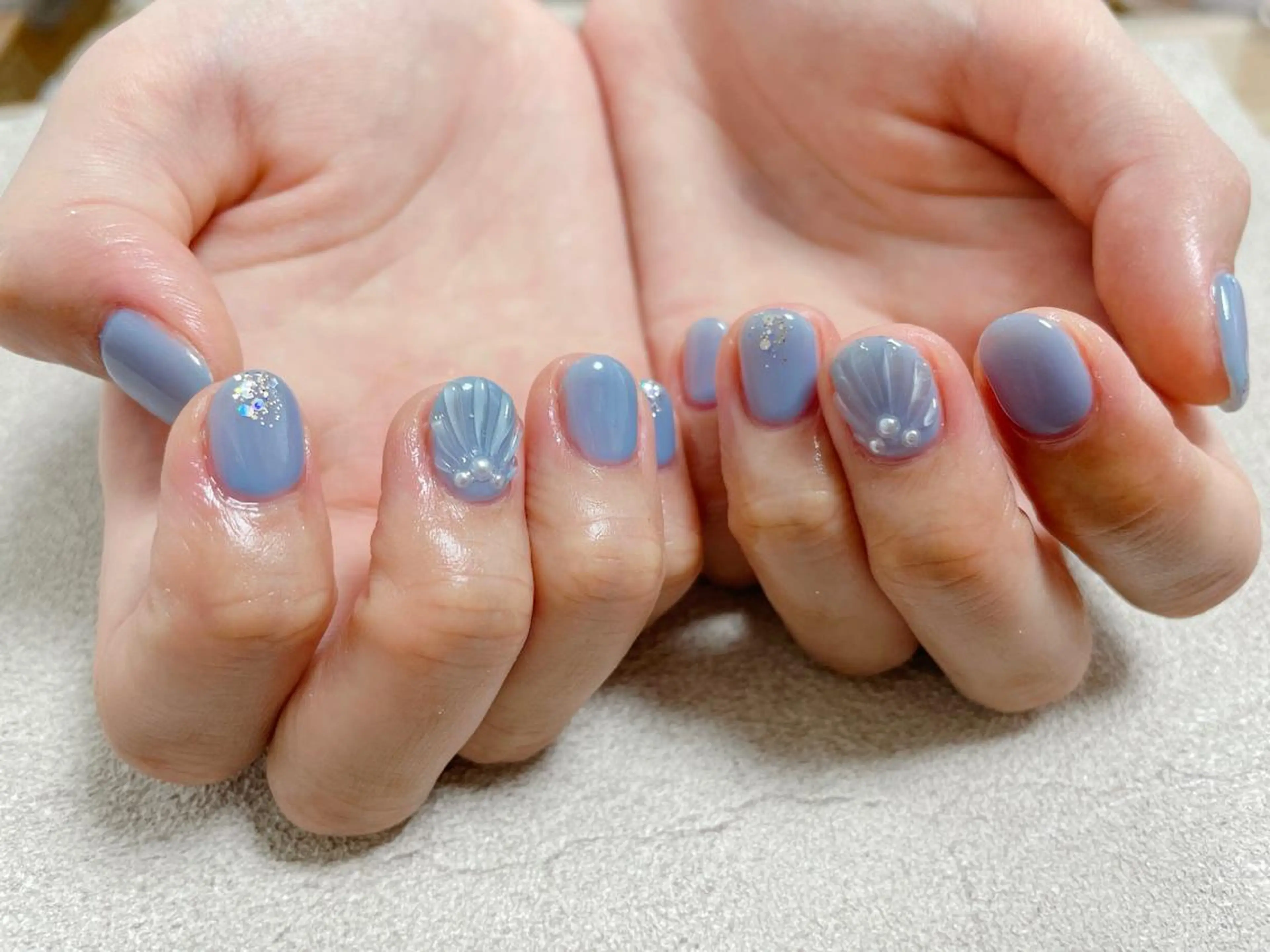 ネイル オフィスネイル シンプルネイル 夏ネイル kikinail 溝の口のネイルデザイン