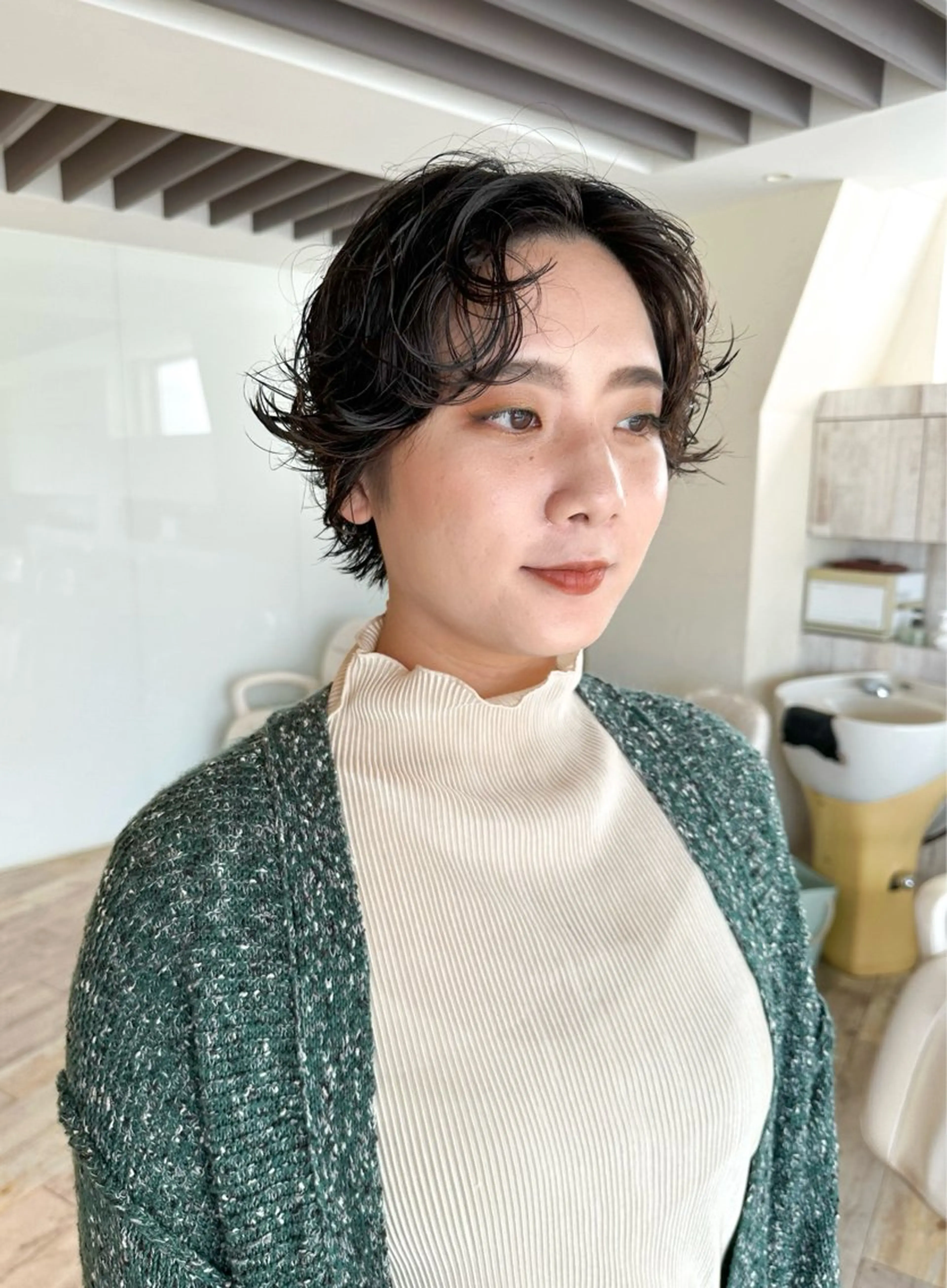 前髪パーマの写真