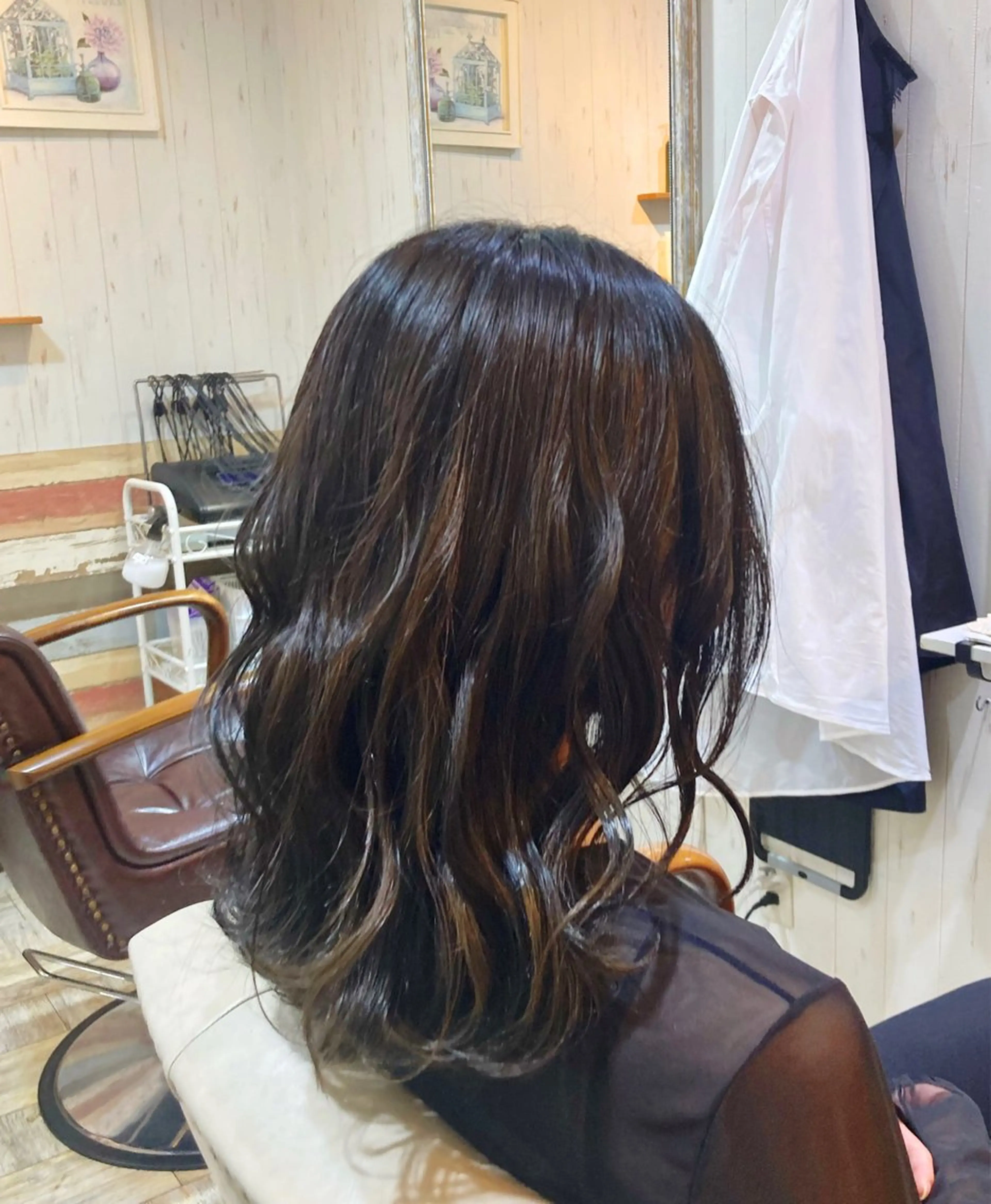 セミロング ヘアカラー 💥桜木町メンズ特化 💥ルキのヘアスタイル