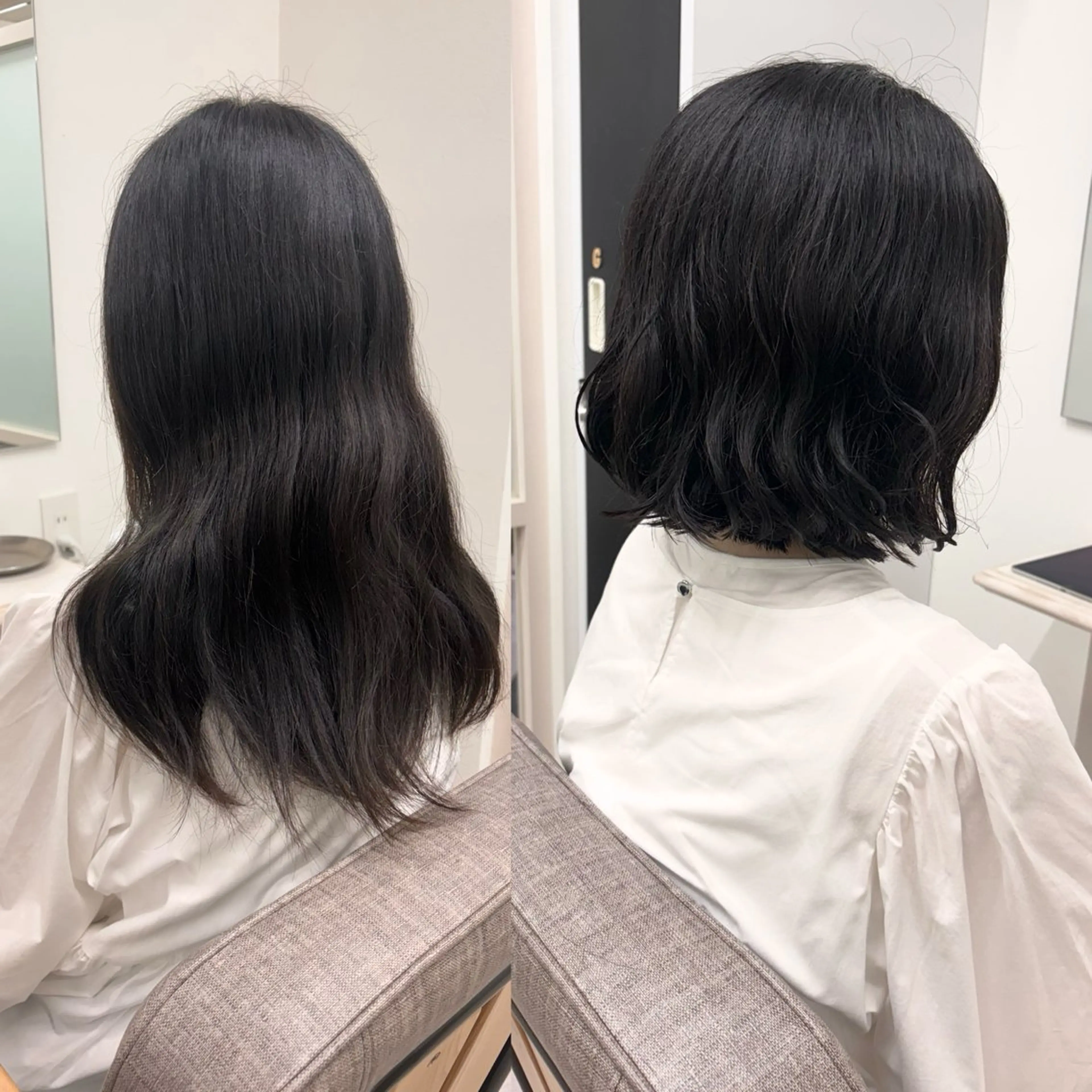 ミディアム カット ヘアアレンジ🪽🎀 艶カラー/天王寺のヘアスタイル