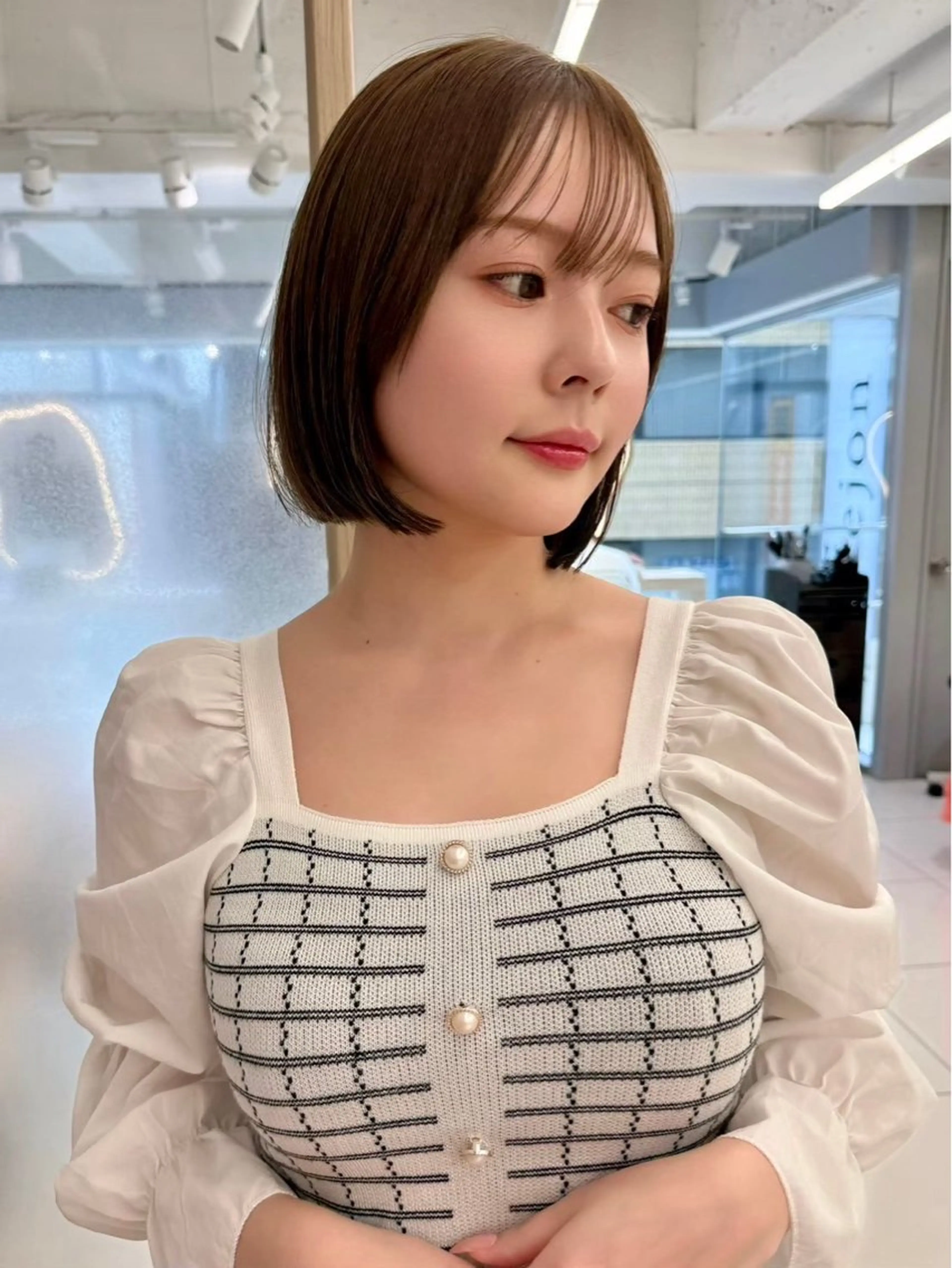 ロング ヘアカラー 韓国 ブリーチ無し Wカラー💗夢果💗のヘアスタイル