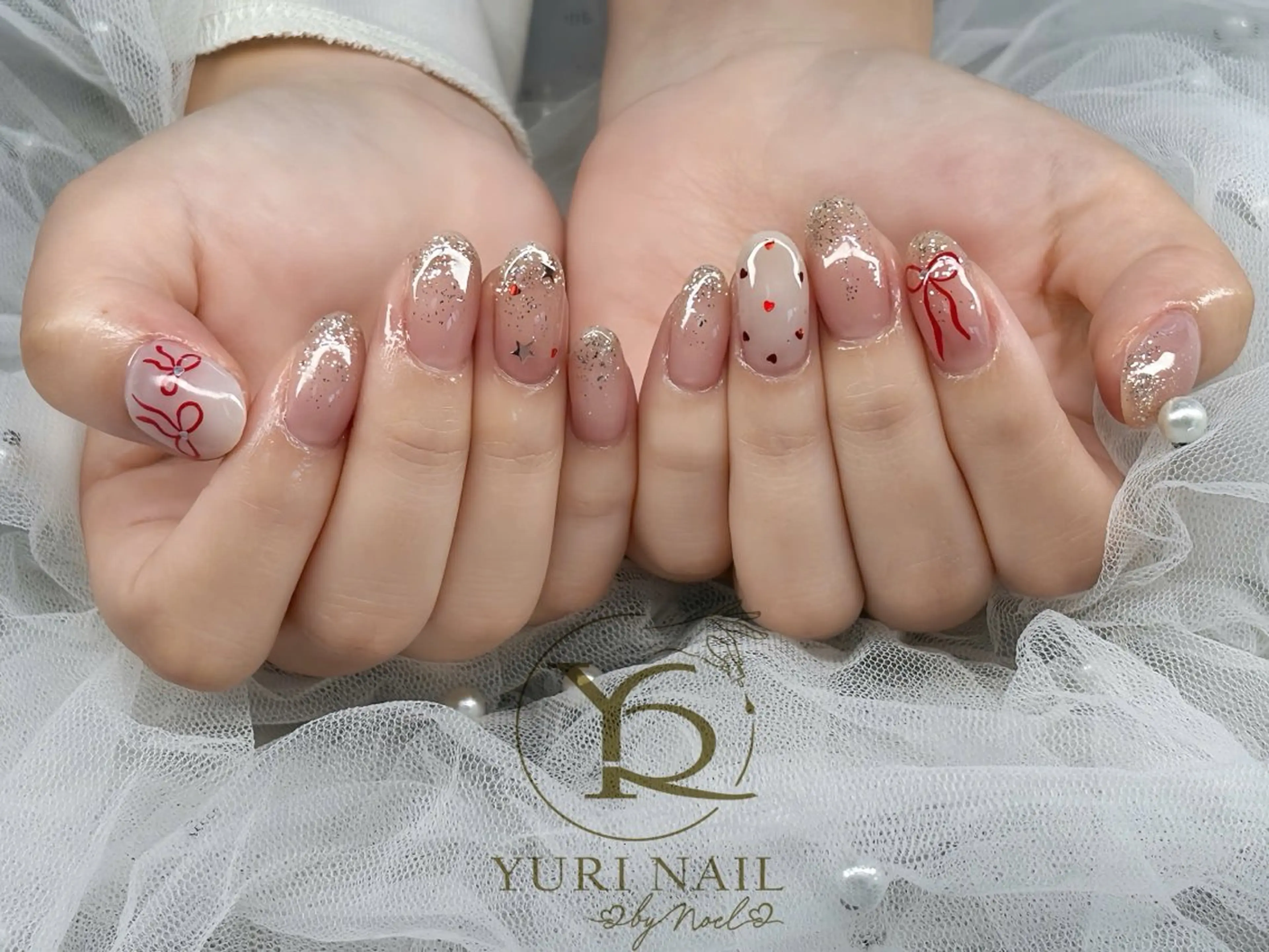 ネイル チークネイル フットネイル グラデーション 韓国ネイル 持ち込み ハンドネイル フットネイル ハンドケア YURI Nail Narita所属・YURI Nail NARITAのネイルデザイン