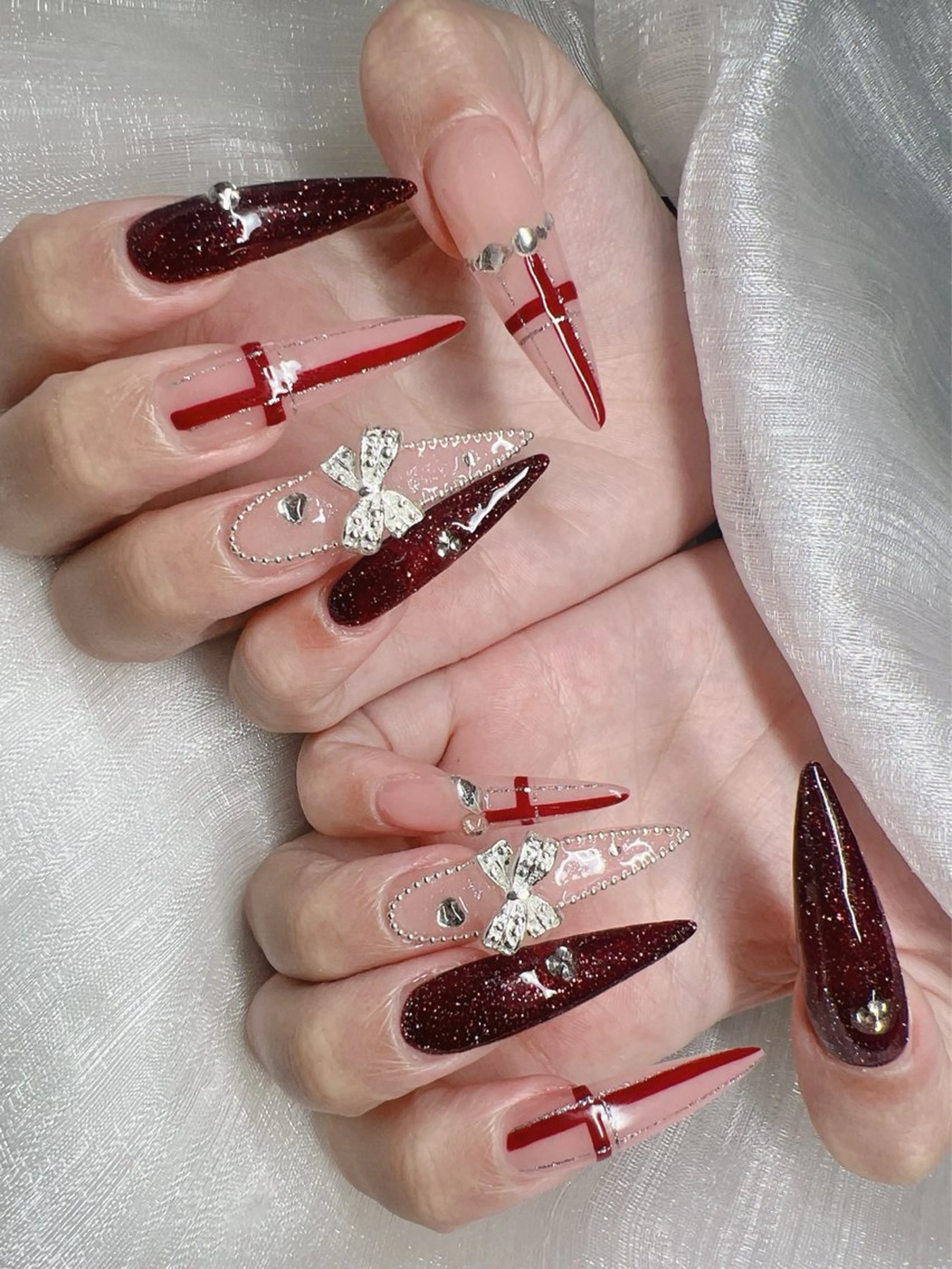 ネイル ハンドネイル Lee Nails チップ長さだし専門店のネイルデザイン