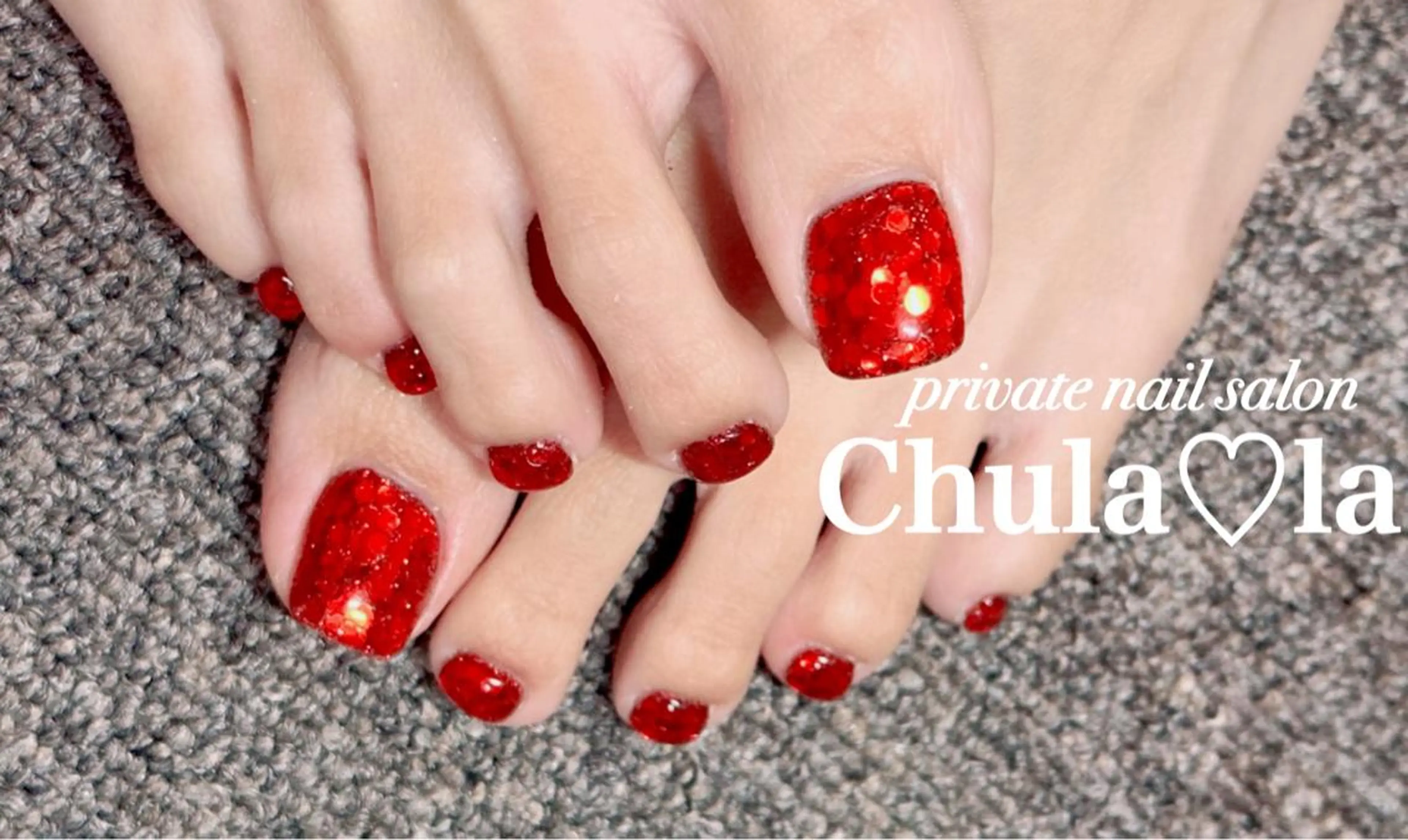 ネイル ホログラムネイル フットネイル Chula♡la 豊見城市高安のネイルデザイン