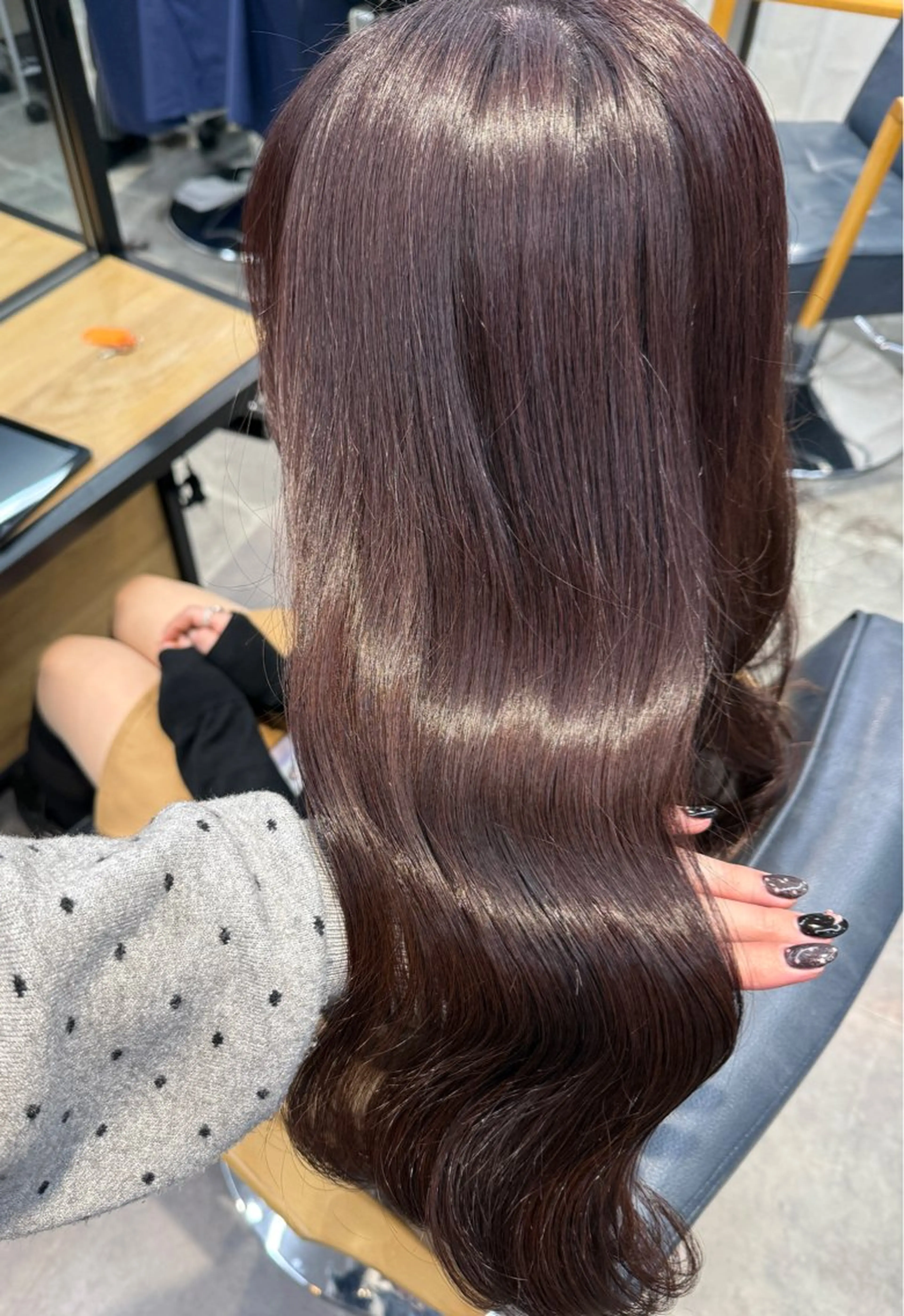 ロング カラー カット ヘアカラー トリートメント newi梅田🫧韓国 ヘア🫧sakiのヘアスタイル