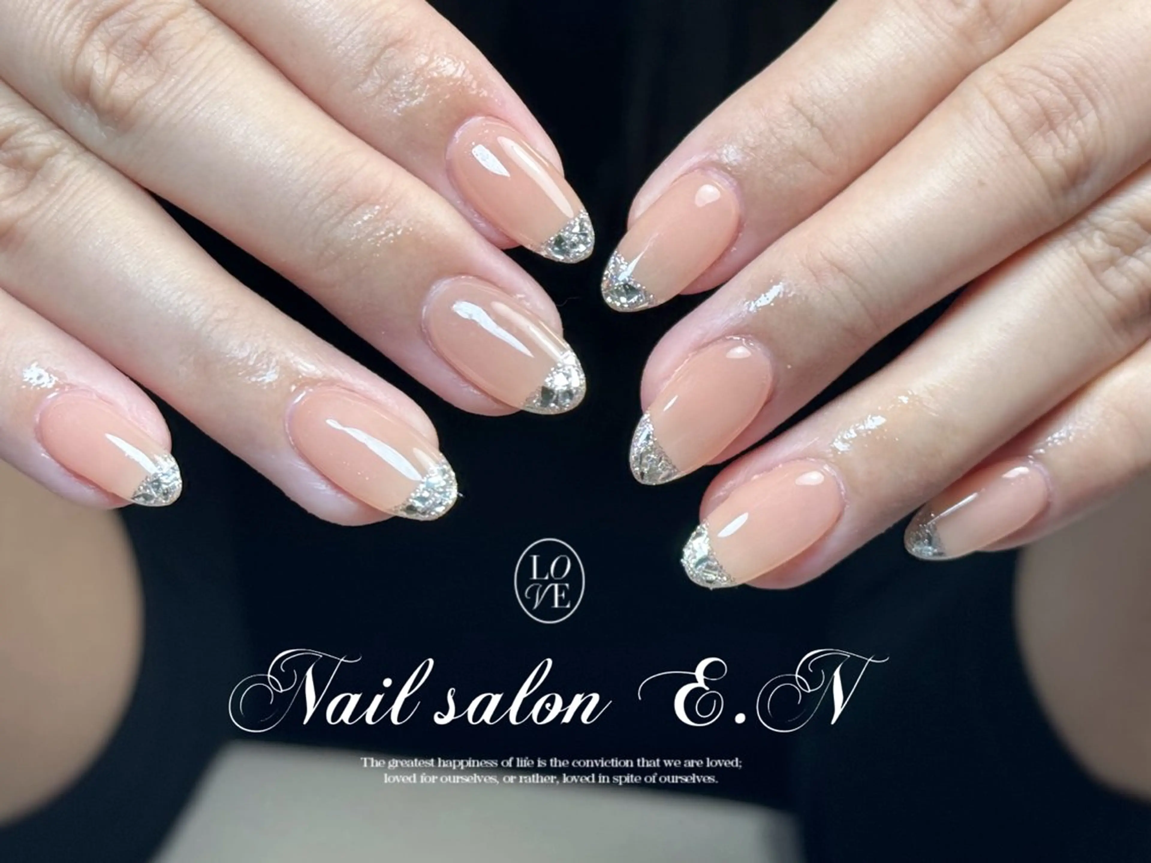 ネイル アートネイル オーロラネイル ガーリー キラキラネイル 韓国ネイル ハンドネイル E.N🦋 長さ出し/持ち込みのネイルデザイン