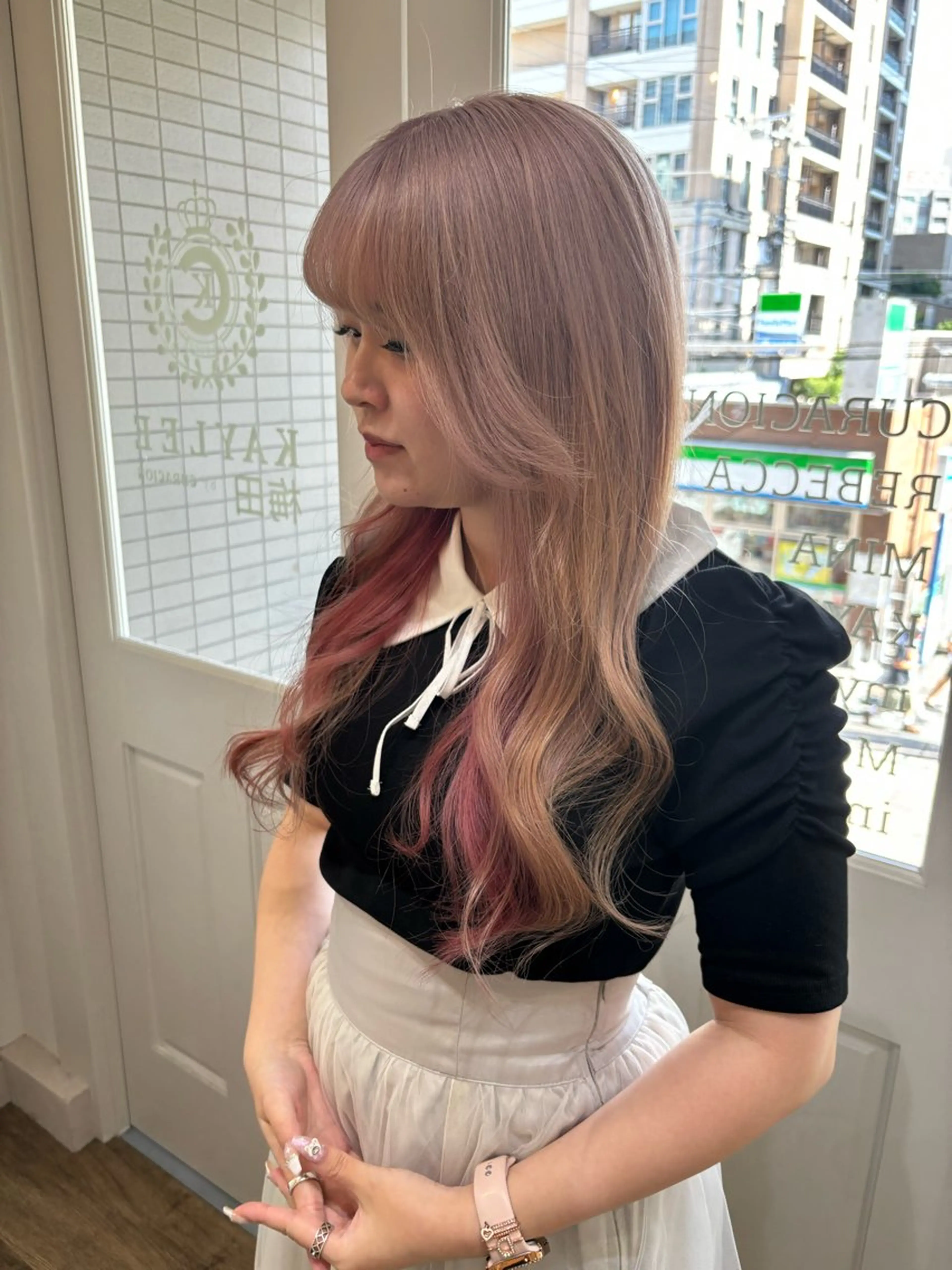 ロング カラー Risa🐈‍⬛/ グレージュ/透明感のヘアスタイル