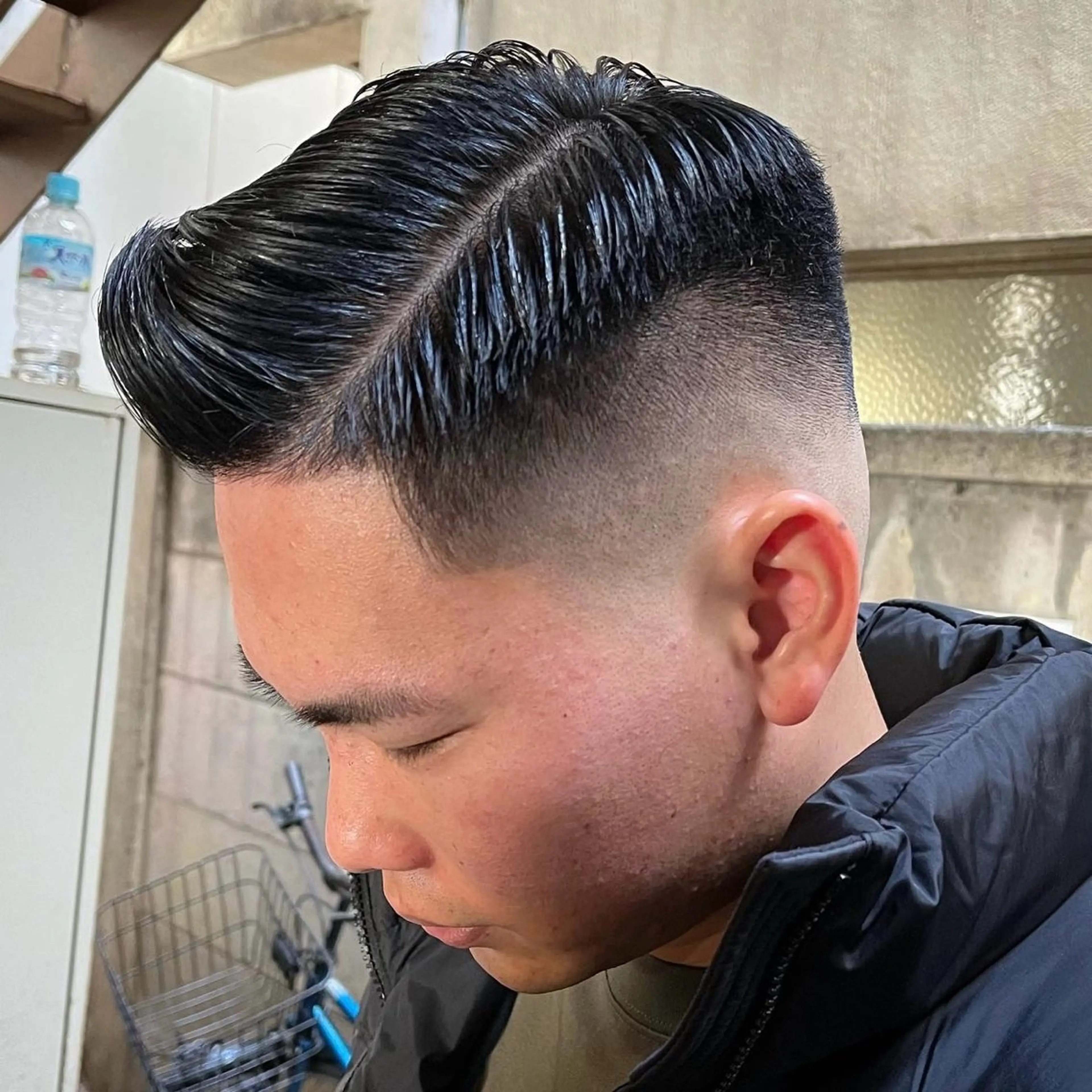 ショート メンズ フェードカット メンズパーマ スキンフェード スペインカール カット 立川/メンズパーマ 厚進太郎のヘアスタイル